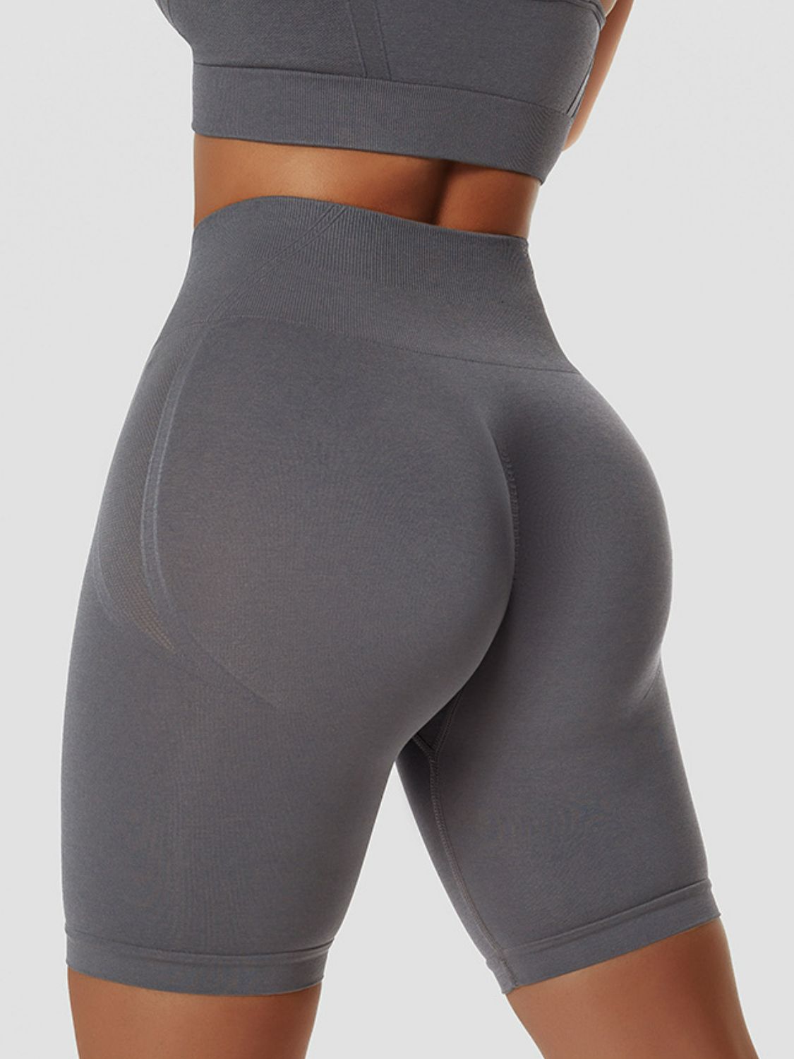 Breathable Elastic Waistband Biker Shorts