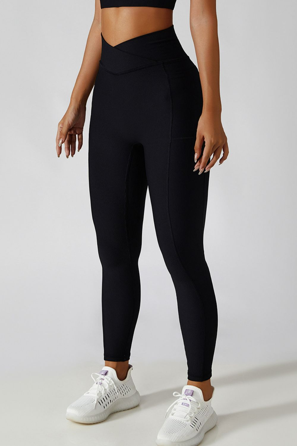 Crossover Waist Seamless Yoga Leggings