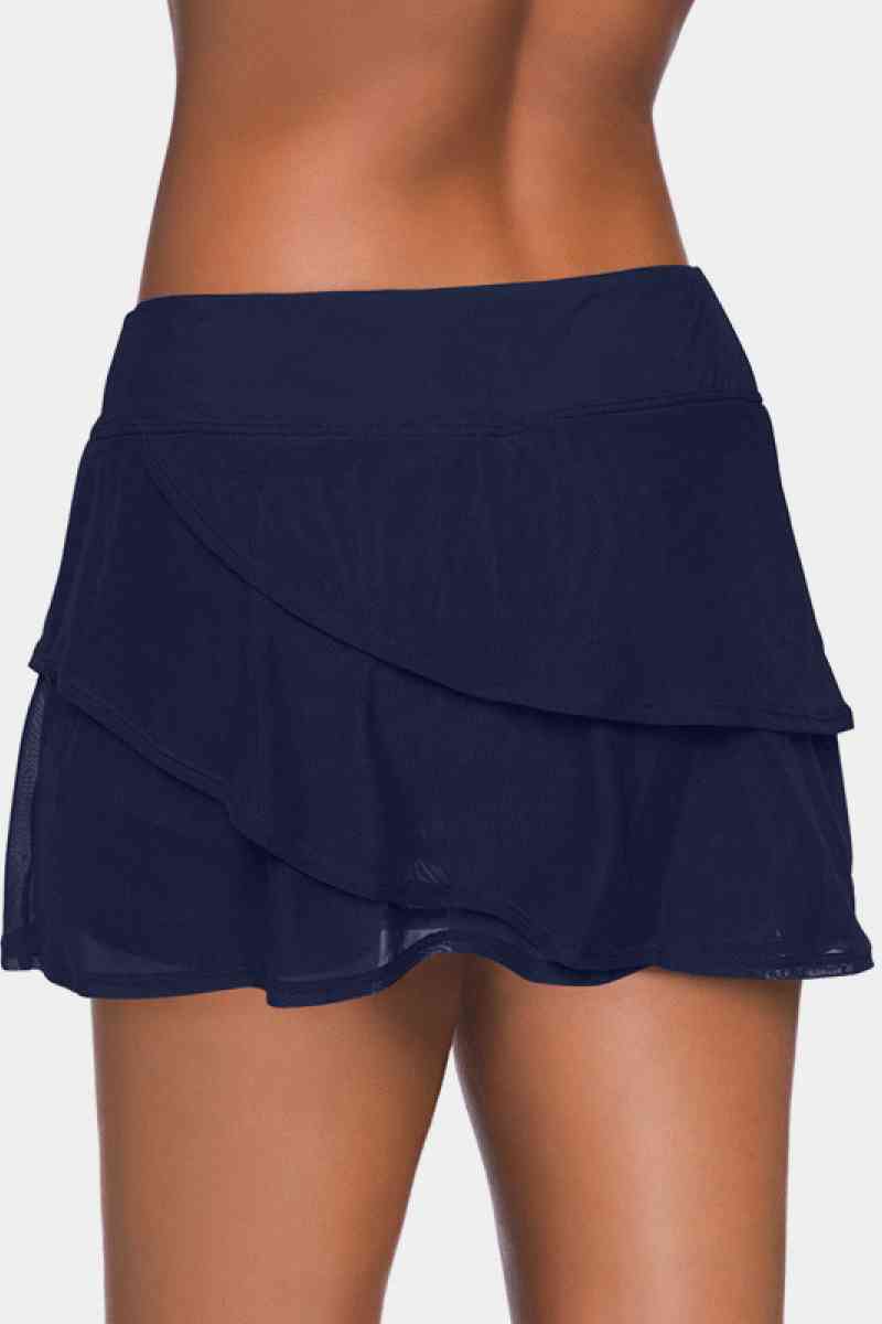 Asymmetrical Layer Swim Pantskirt