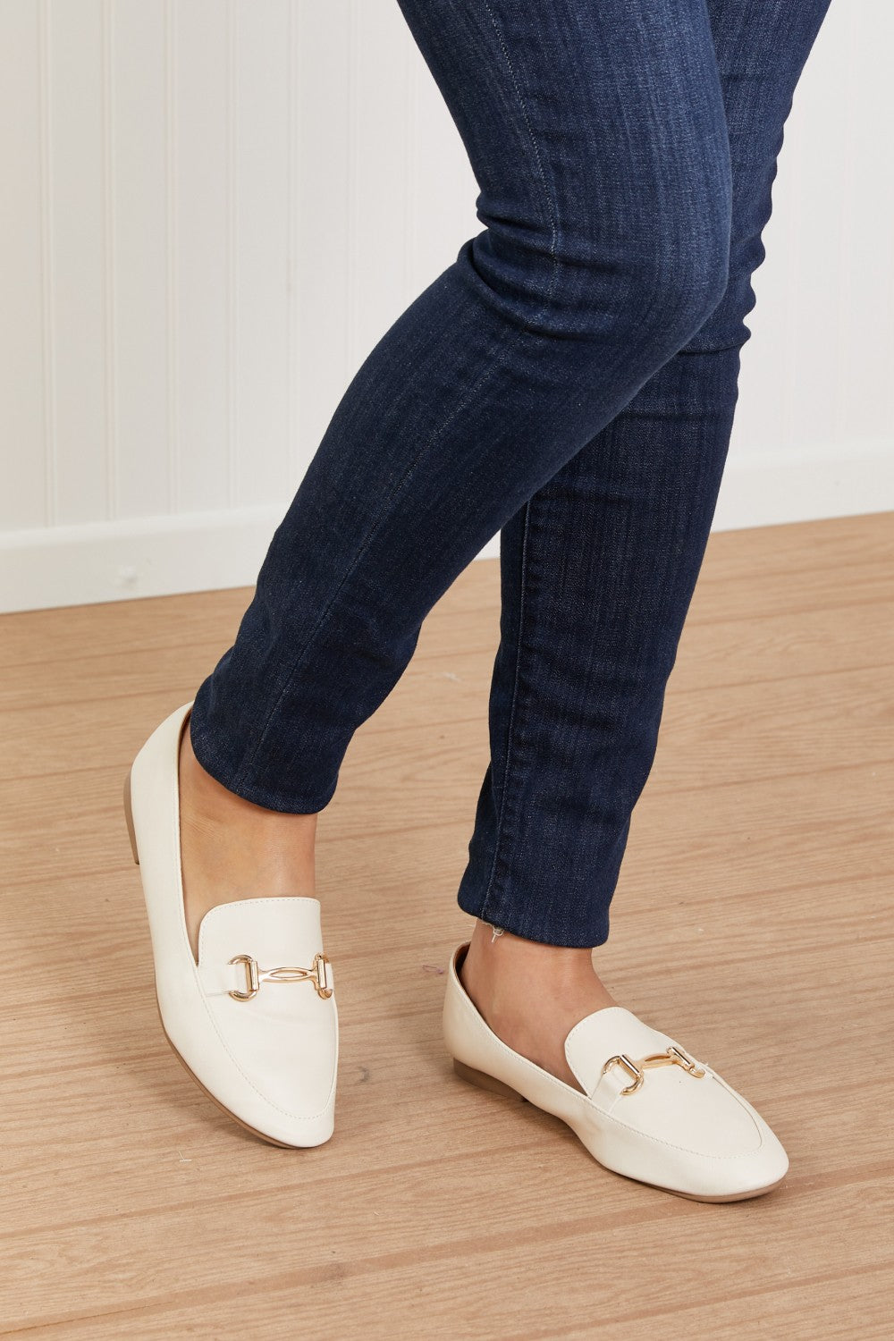 Qupid 9 to 5 Ballerina Metal Detail Loafers