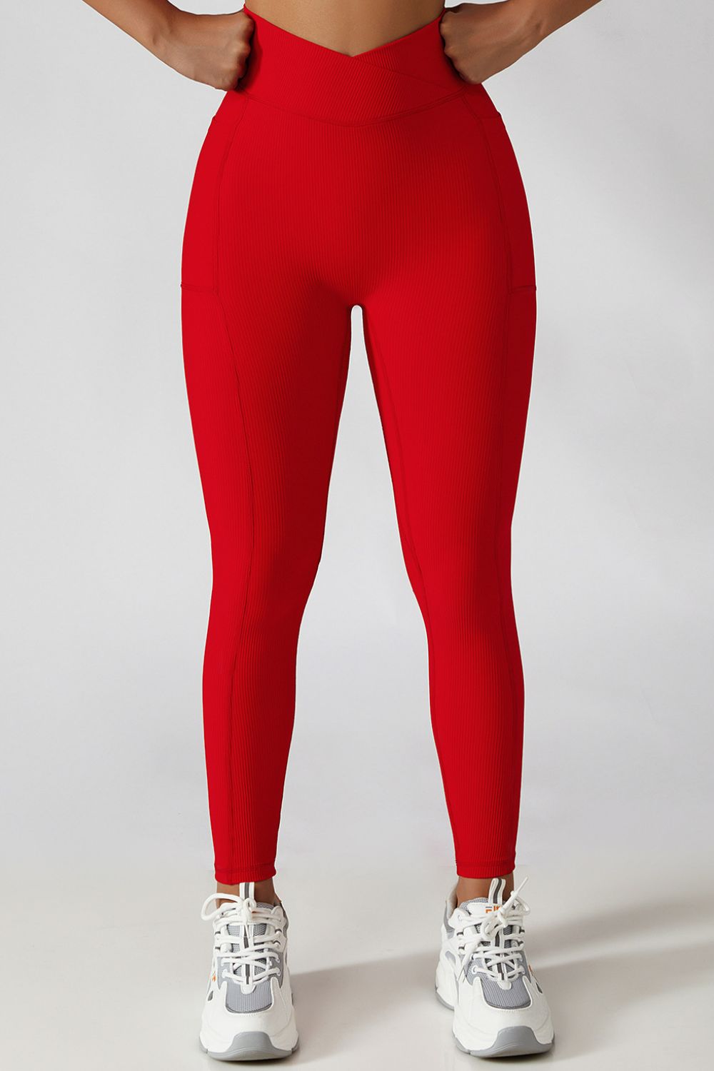 Crossover Waist Seamless Yoga Leggings