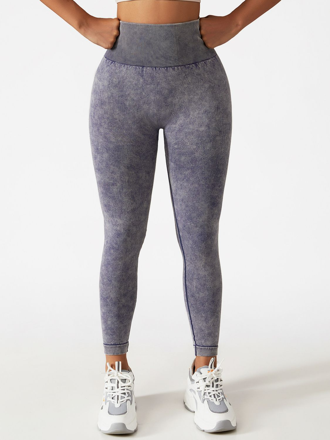 Acid Wash High Waist Sports Leggings