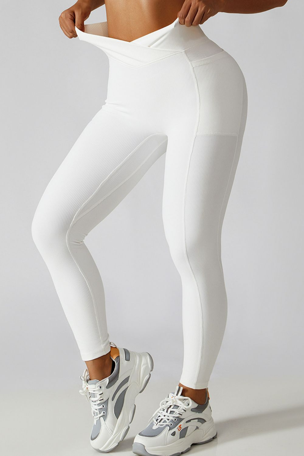 Crossover Waist Seamless Yoga Leggings