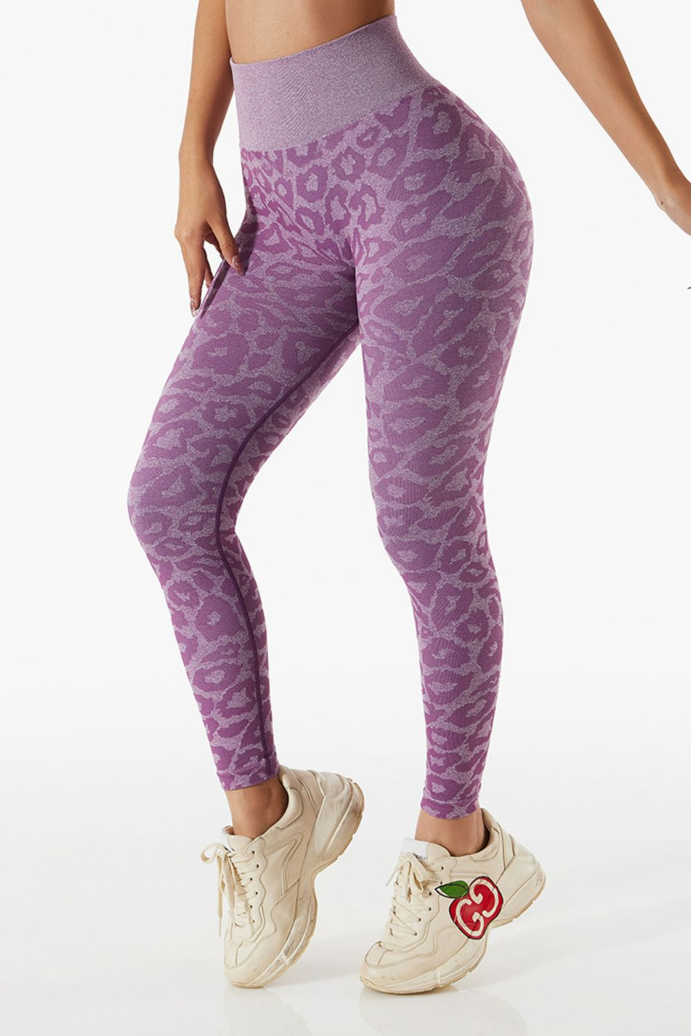 Animal Print Elastic Waistband Leggings