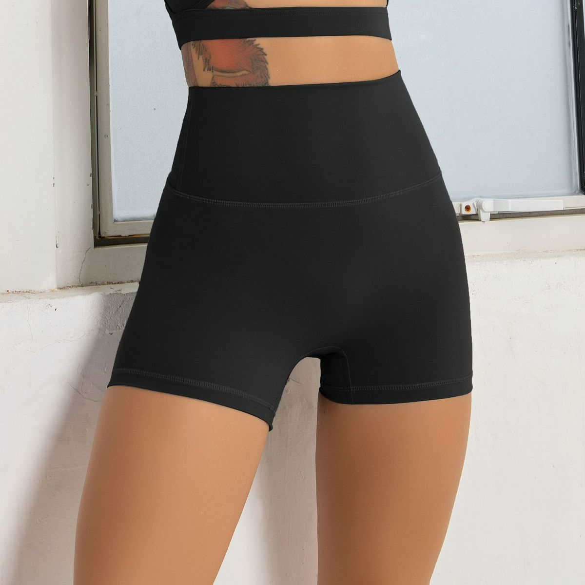 Breathable Wide Waistband Biker Shorts