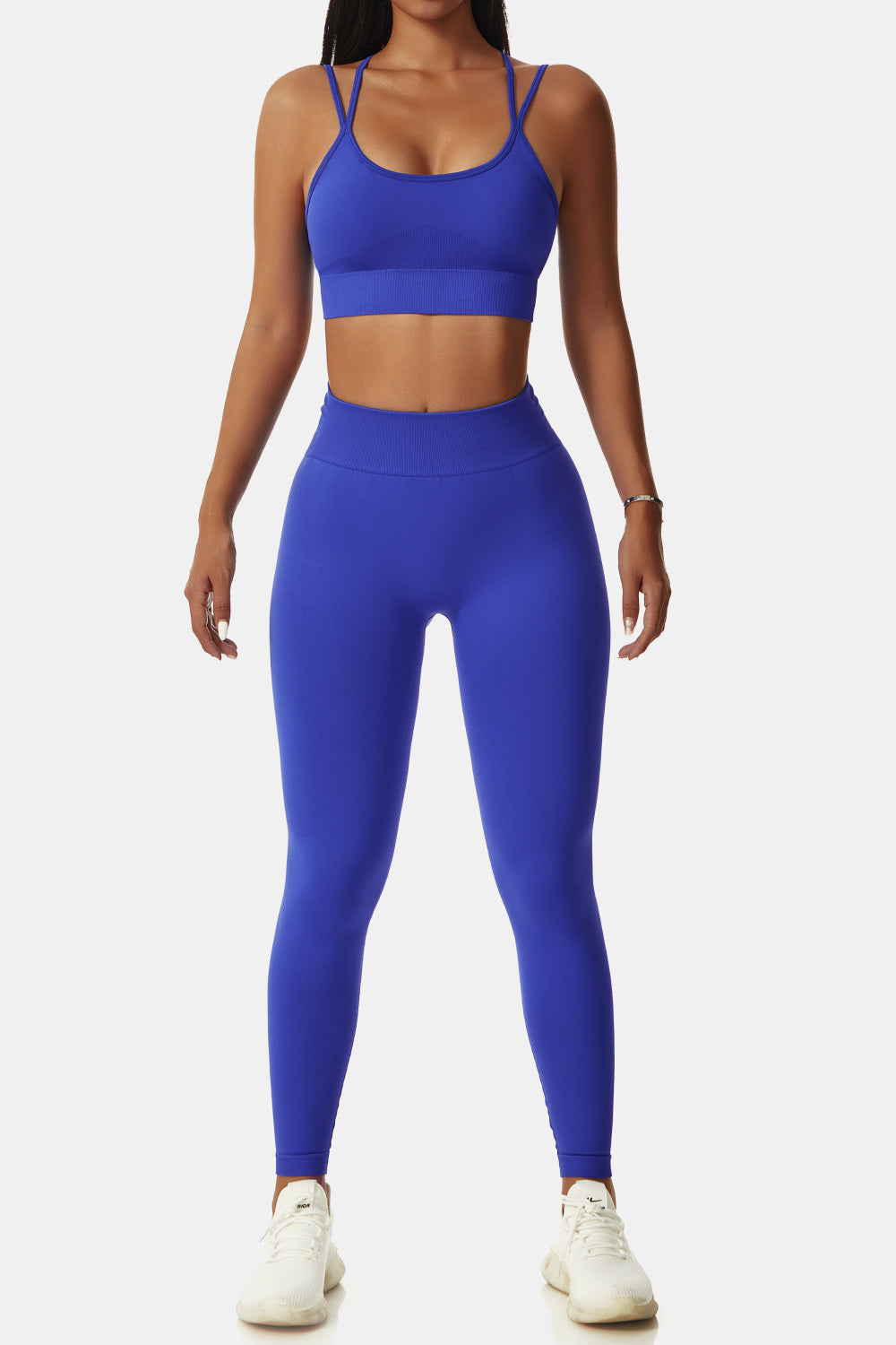 Double-Strap Sports Bra and Leggings Set