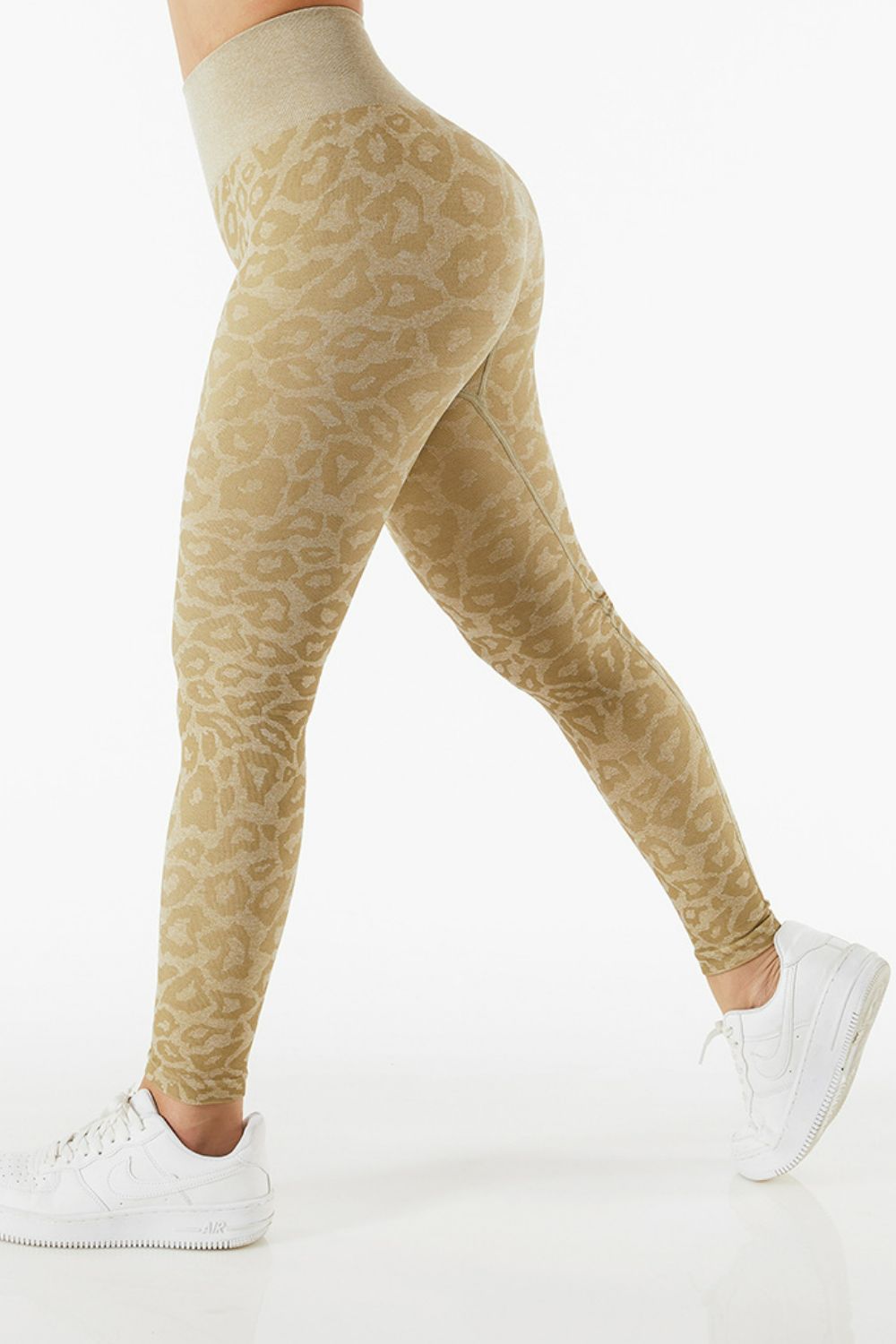 Animal Print Elastic Waistband Leggings