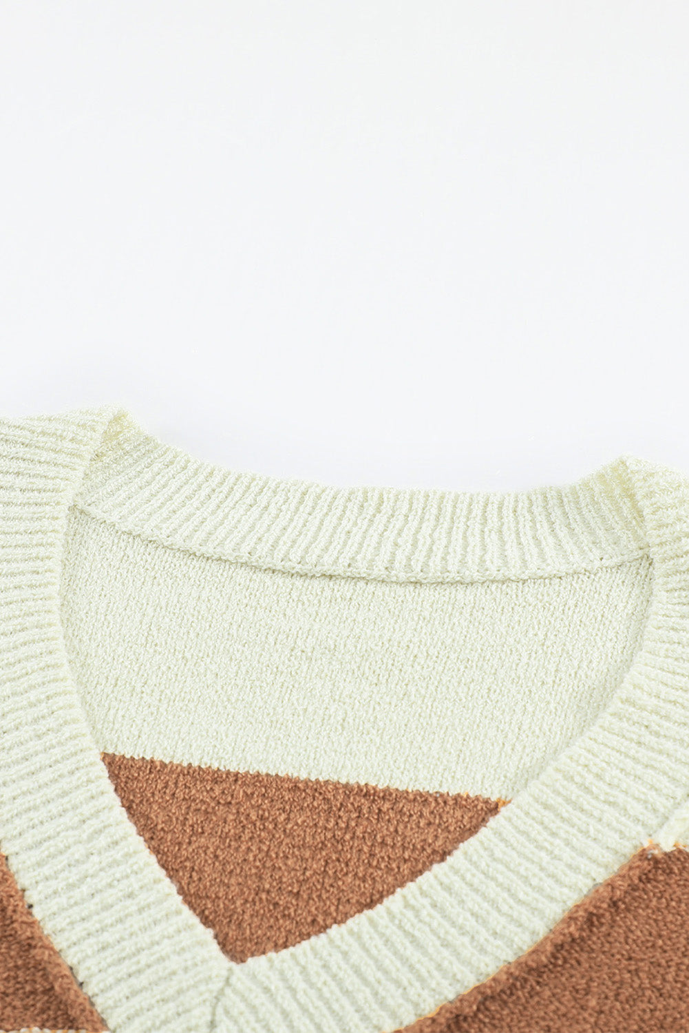 Plus Size Striped V-Neck Sweater