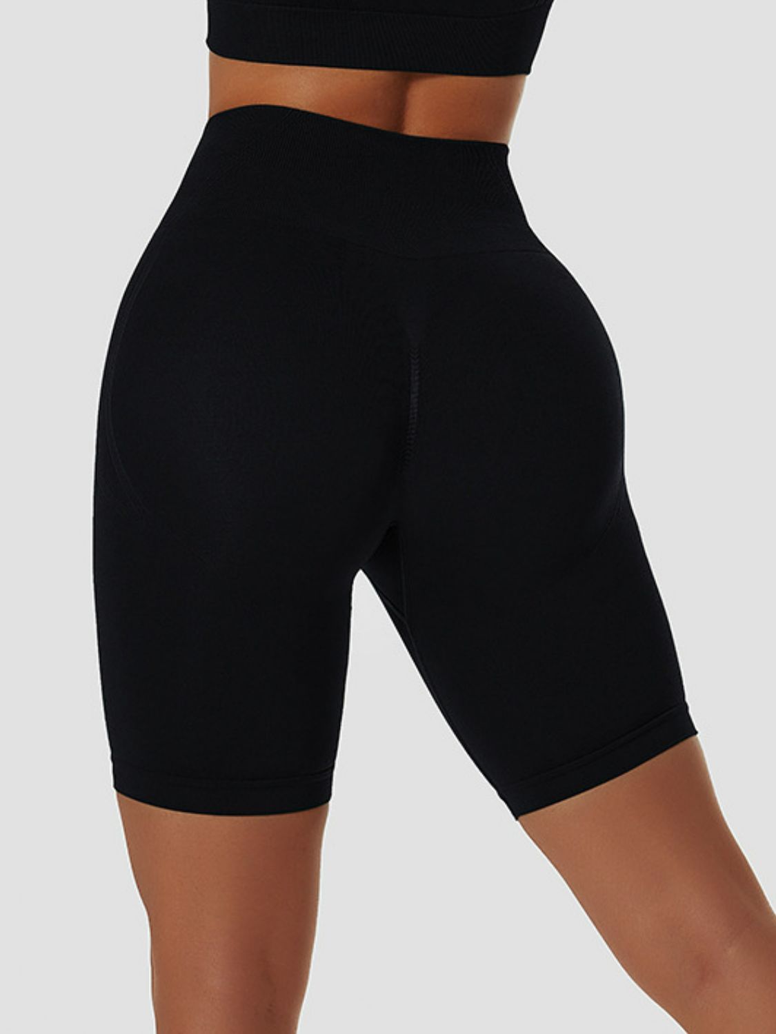 Breathable Elastic Waistband Biker Shorts