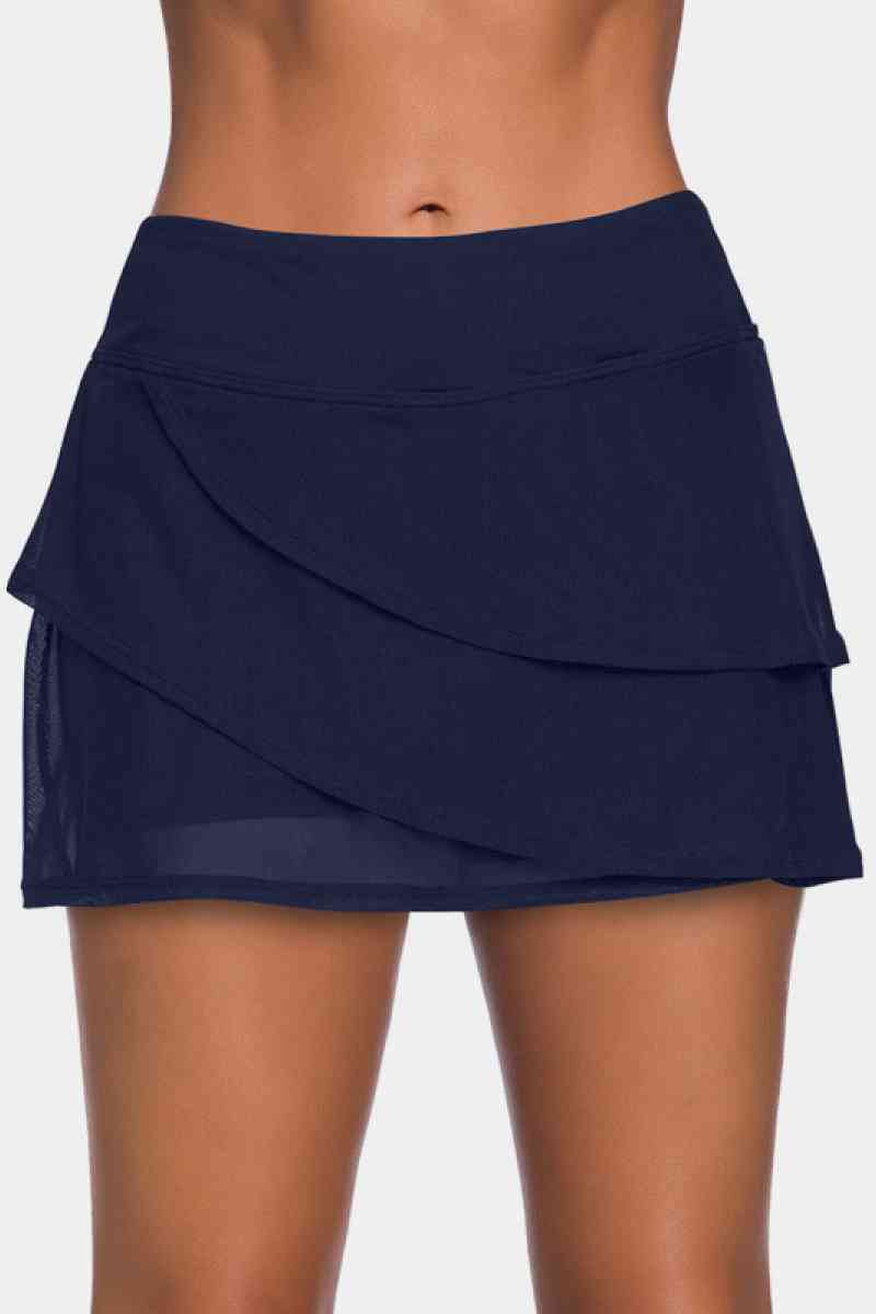 Asymmetrical Layer Swim Pantskirt