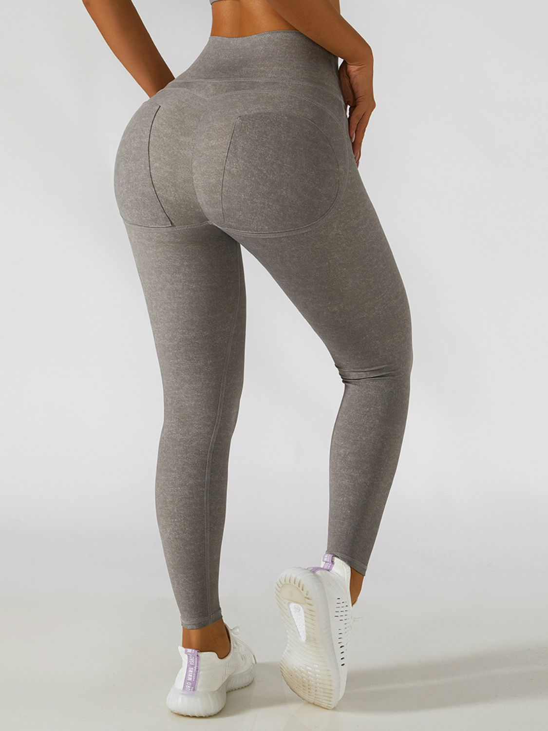 Elastic Waistband Cropped Sports Leggings