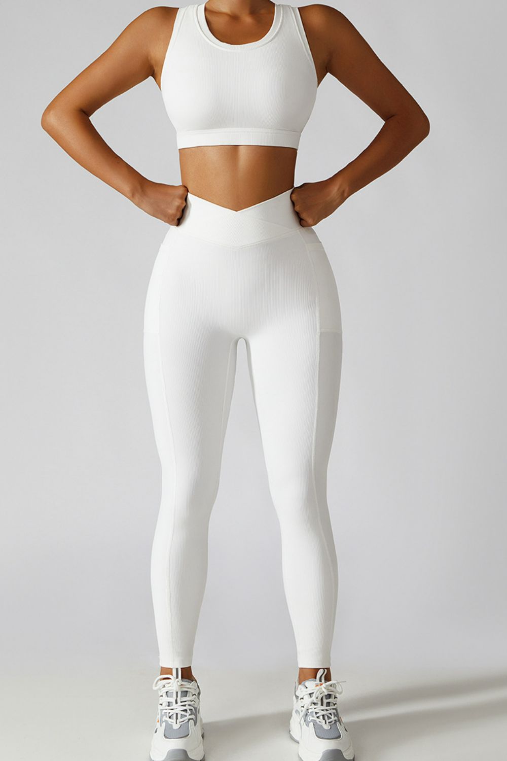 Crossover Waist Seamless Yoga Leggings