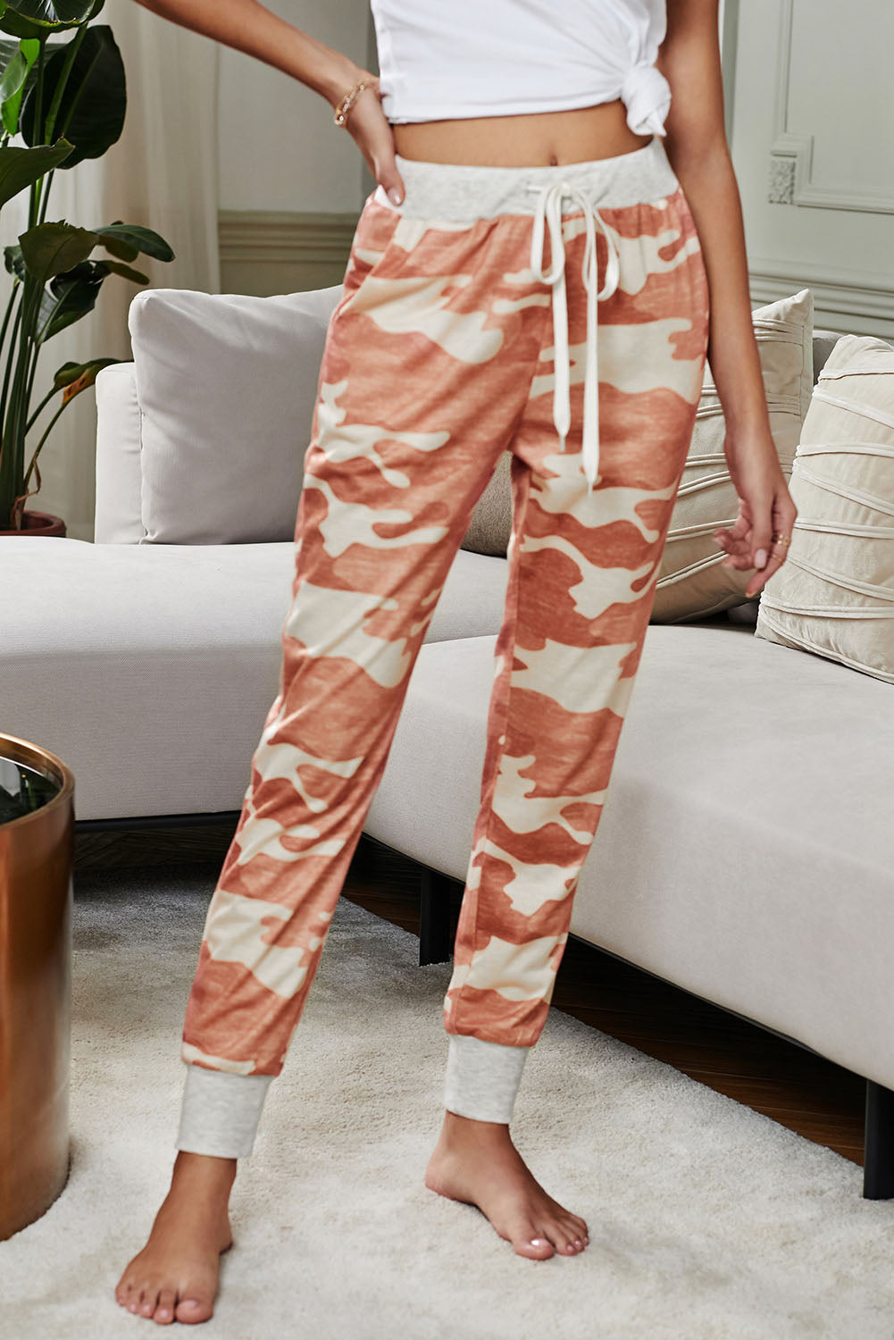 Camo Print Knit Joggers