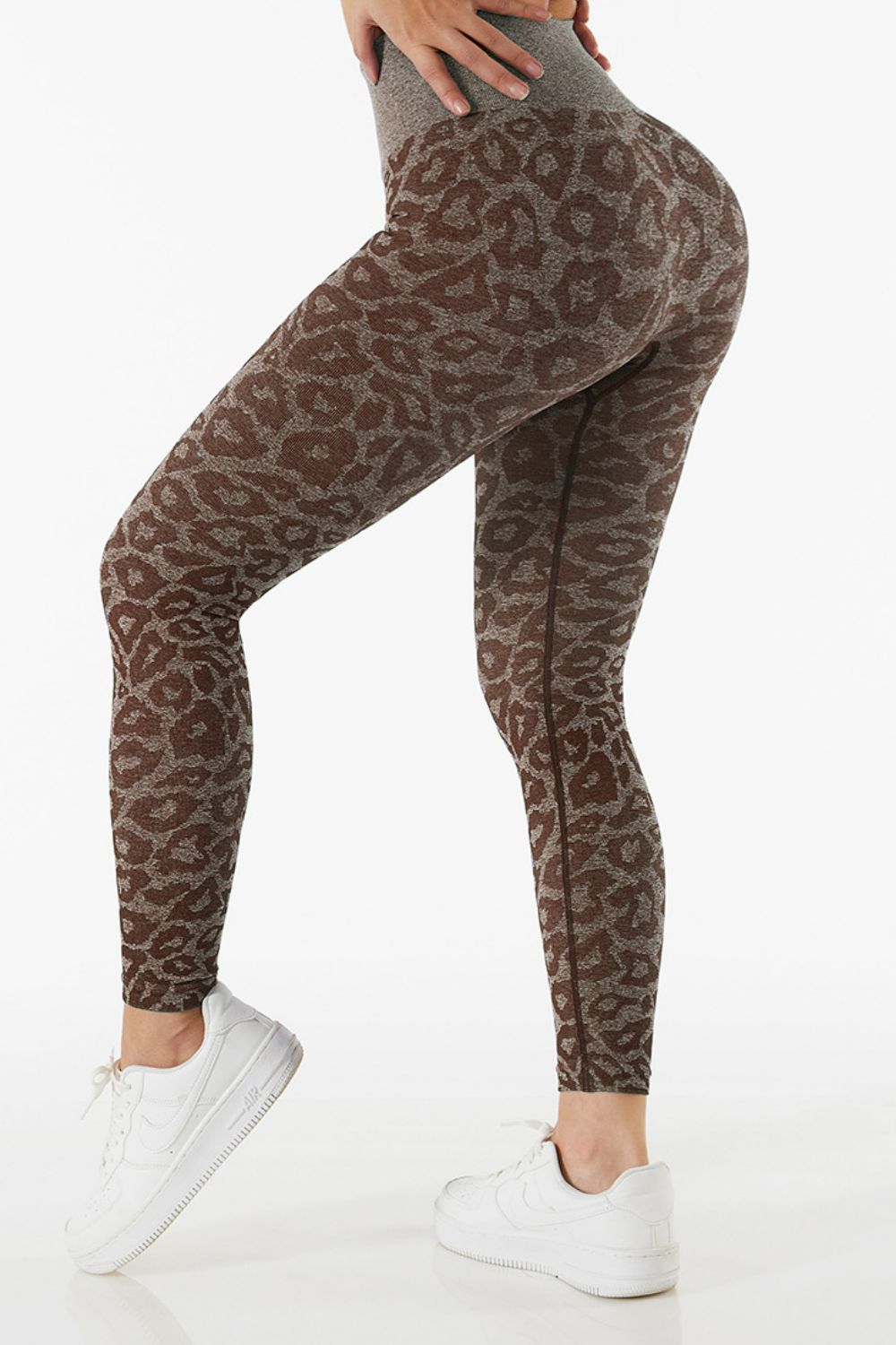 Animal Print Elastic Waistband Leggings