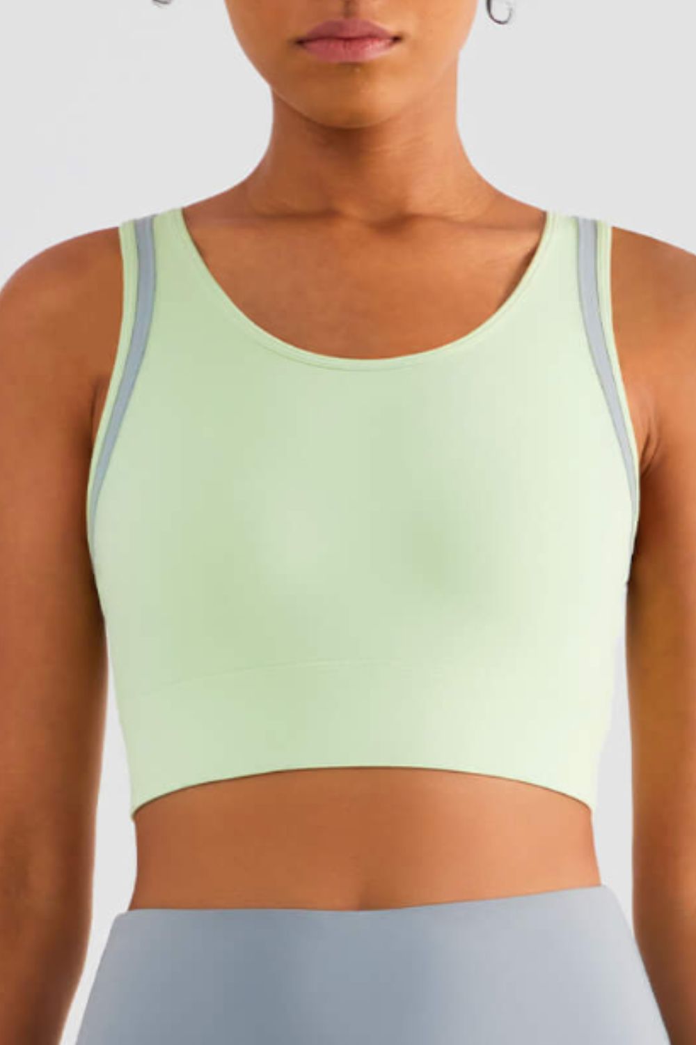 Contrast Detail Racerback Sports Bra