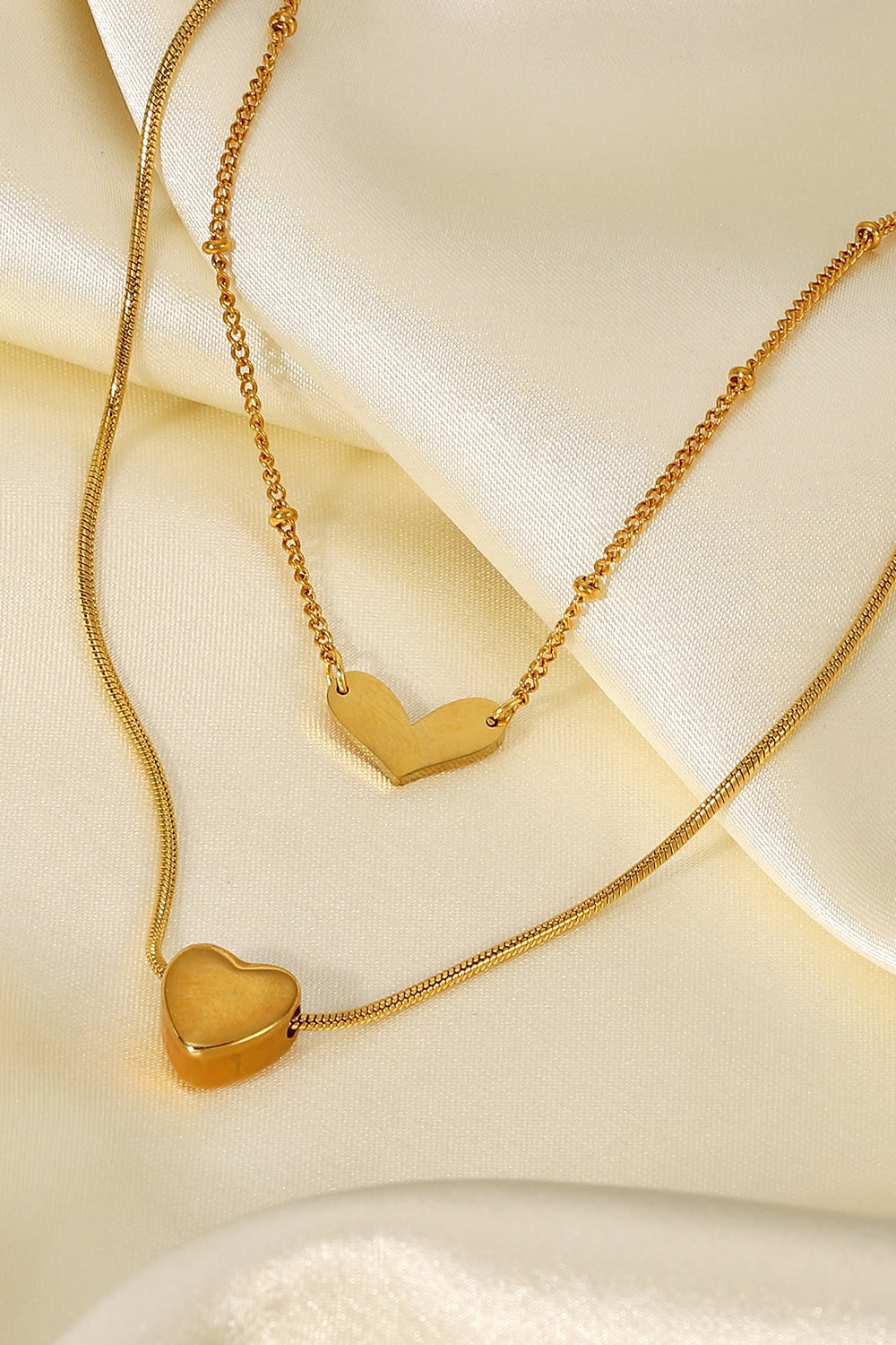 Heart-Stopper Double-Layered Heart Pendant Necklace