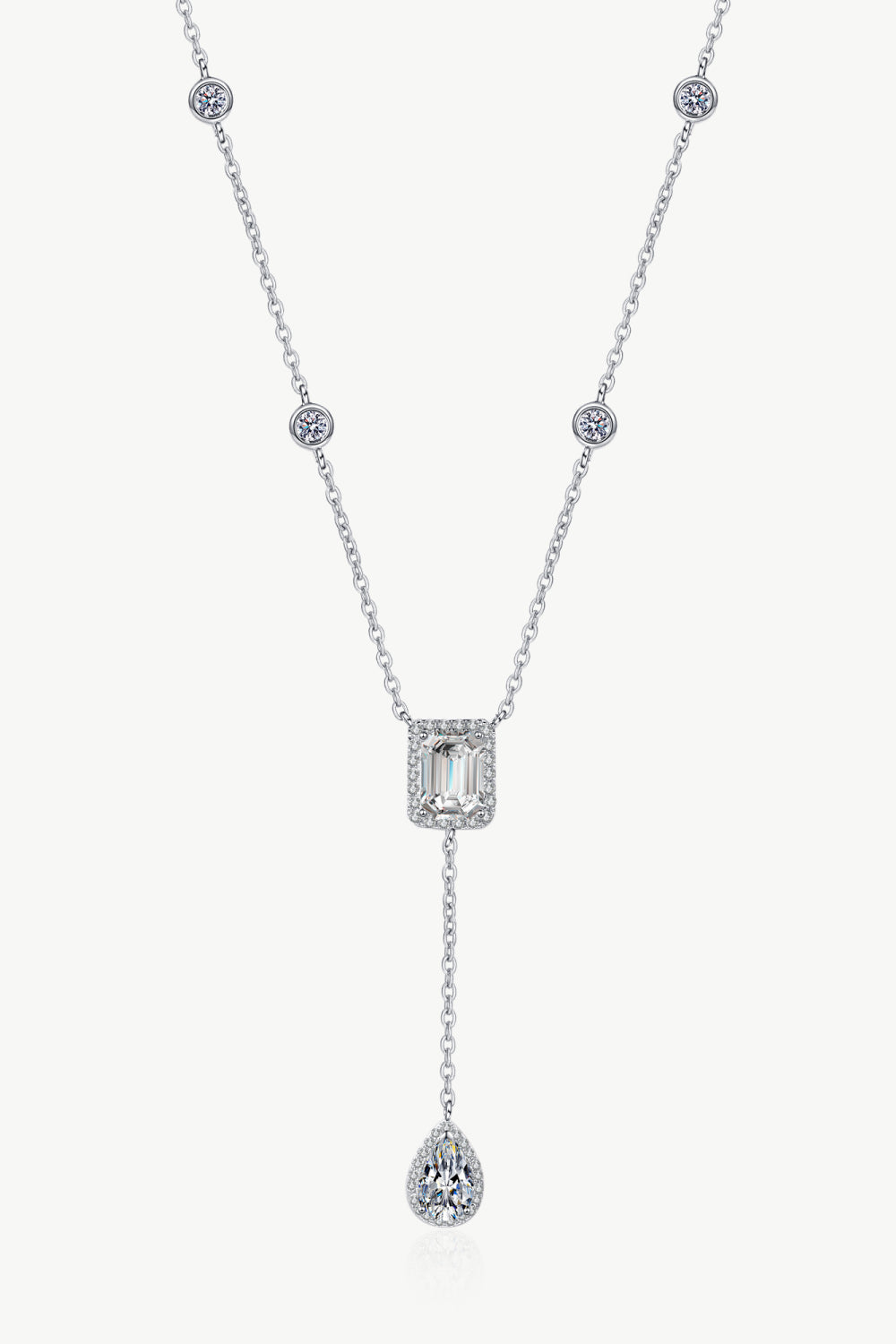 Double Drop Pendant Necklace