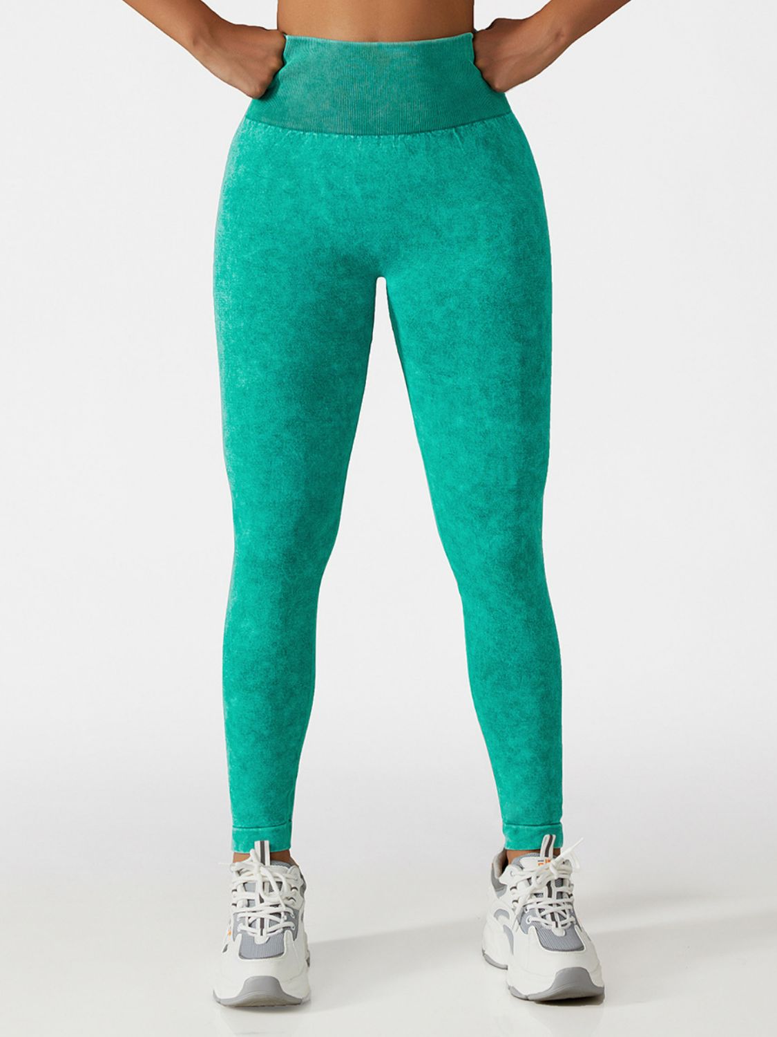 Acid Wash High Waist Sports Leggings