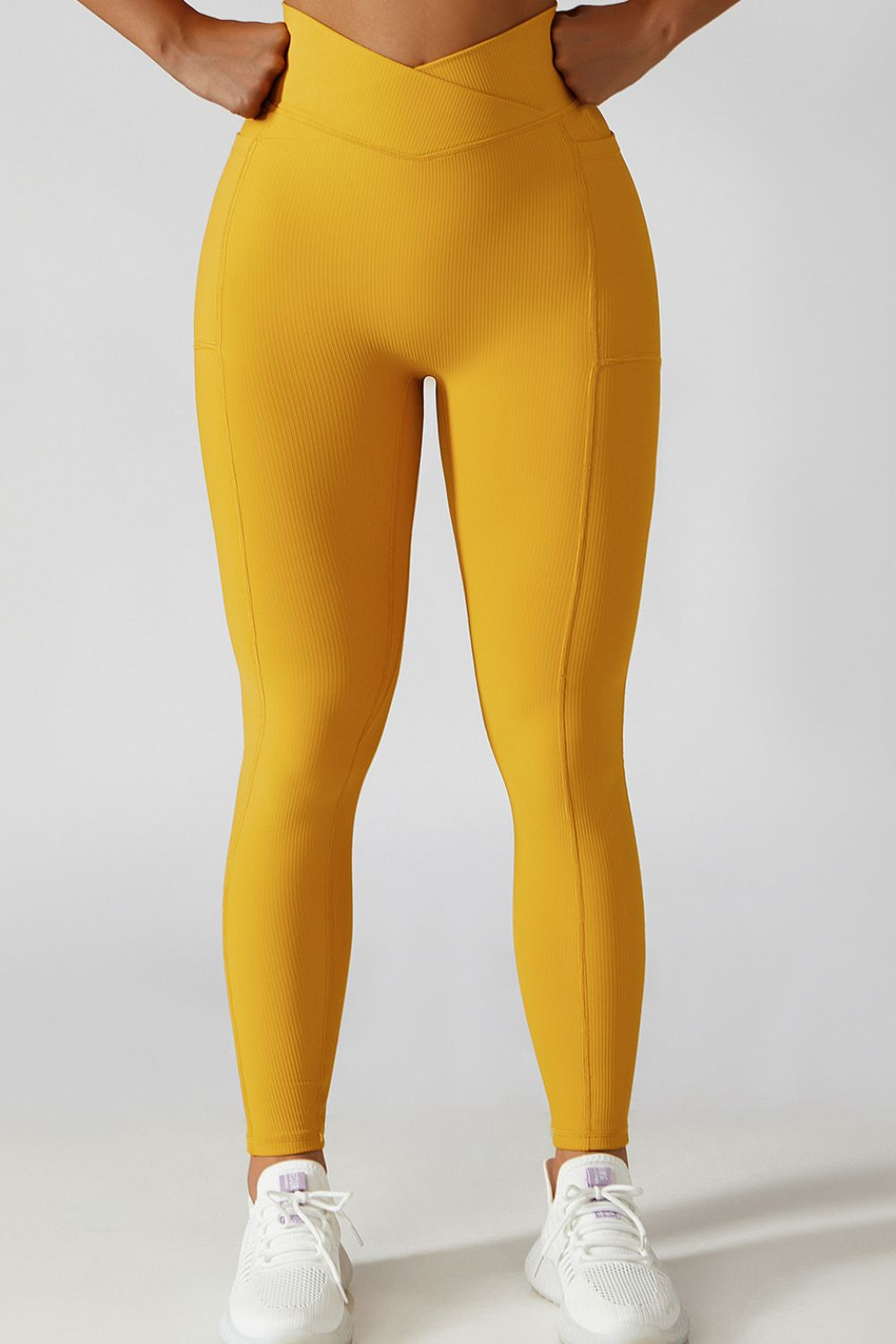 Crossover Waist Seamless Yoga Leggings