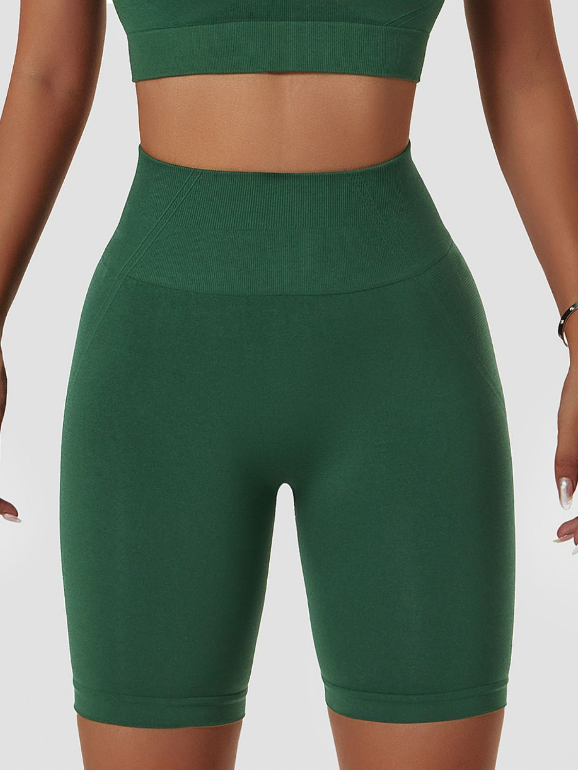 Breathable Elastic Waistband Biker Shorts