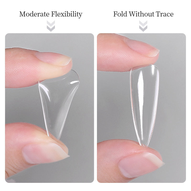 Nail Art Press on False Nails Fake Nails Coffin Gel Nails Extension System Full Cover Short Nail Gel Tips Art Accessories Tool