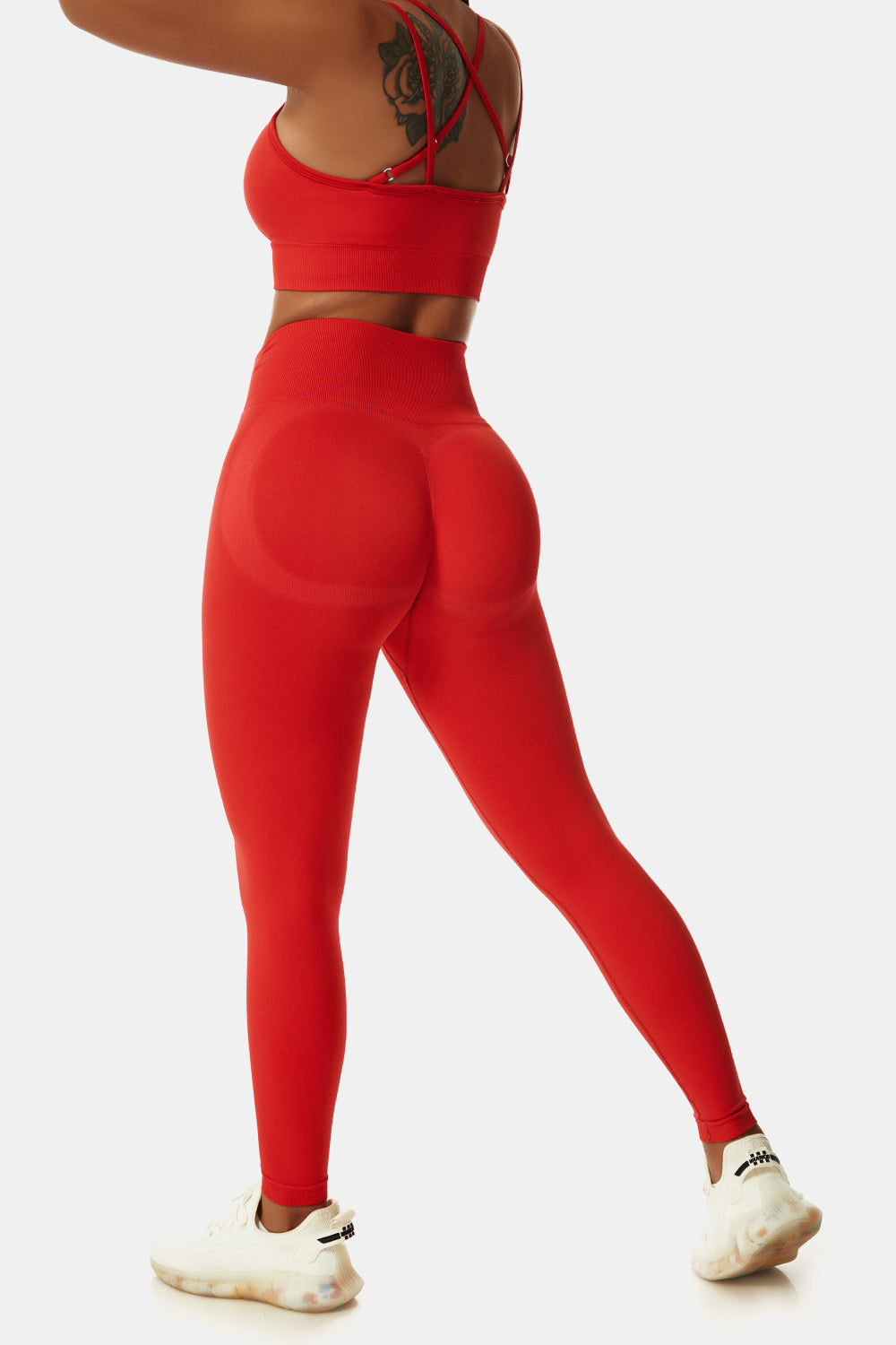 Double-Strap Sports Bra and Leggings Set