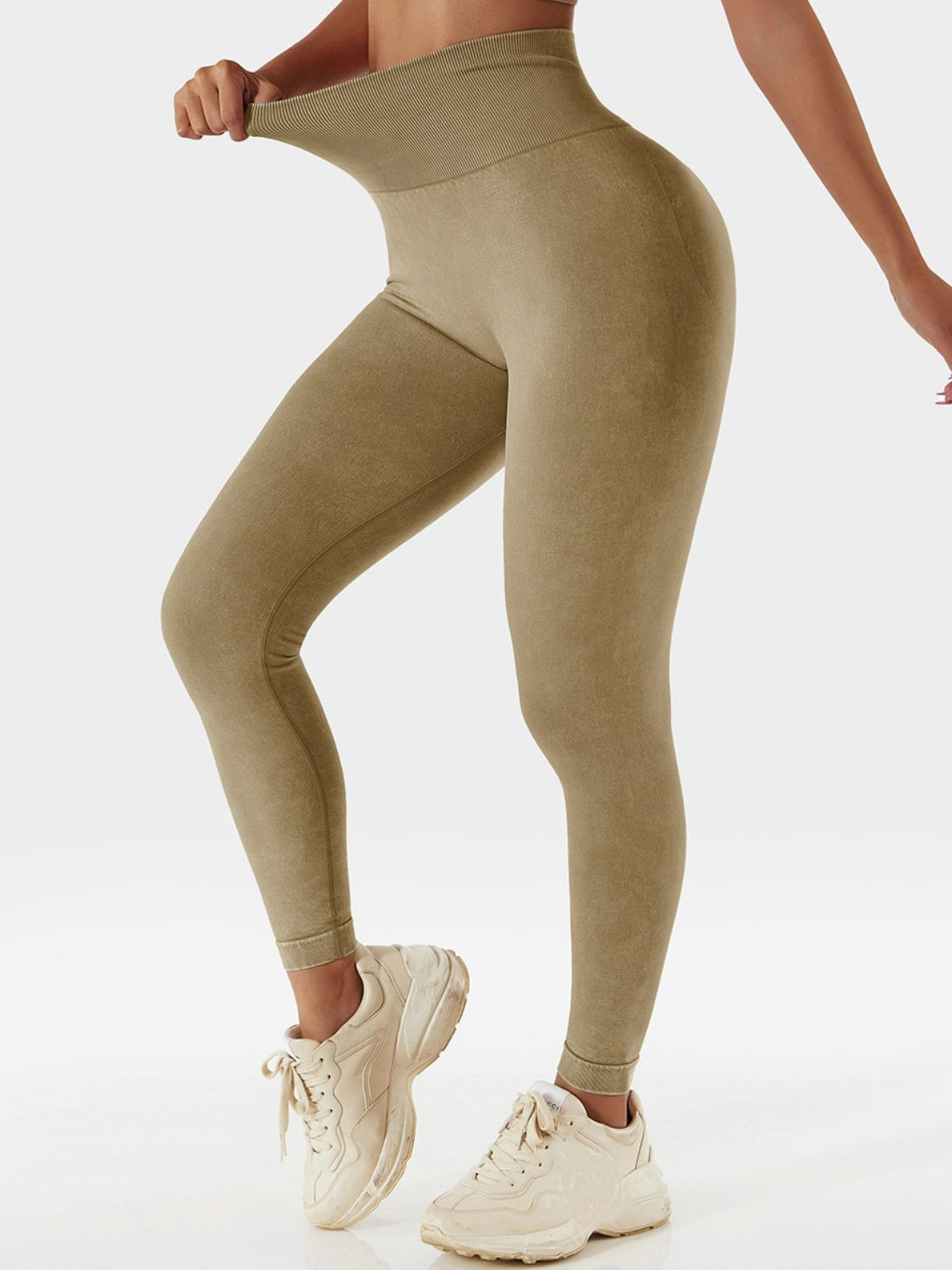 Acid Wash High Waist Sports Leggings