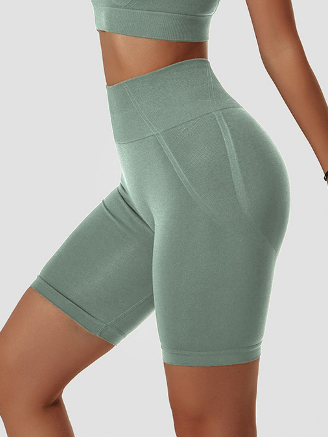 Breathable Elastic Waistband Biker Shorts