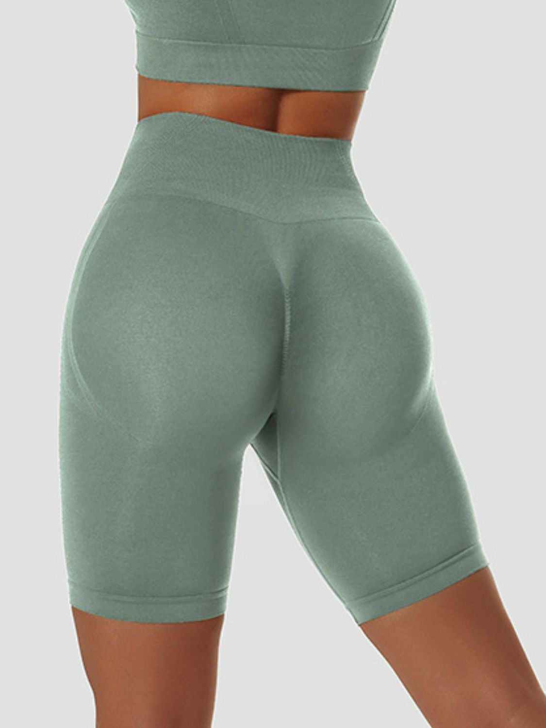 Breathable Elastic Waistband Biker Shorts