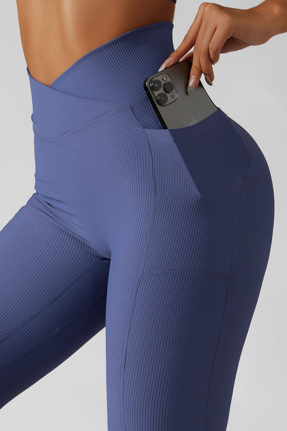 Crossover Waist Seamless Yoga Leggings