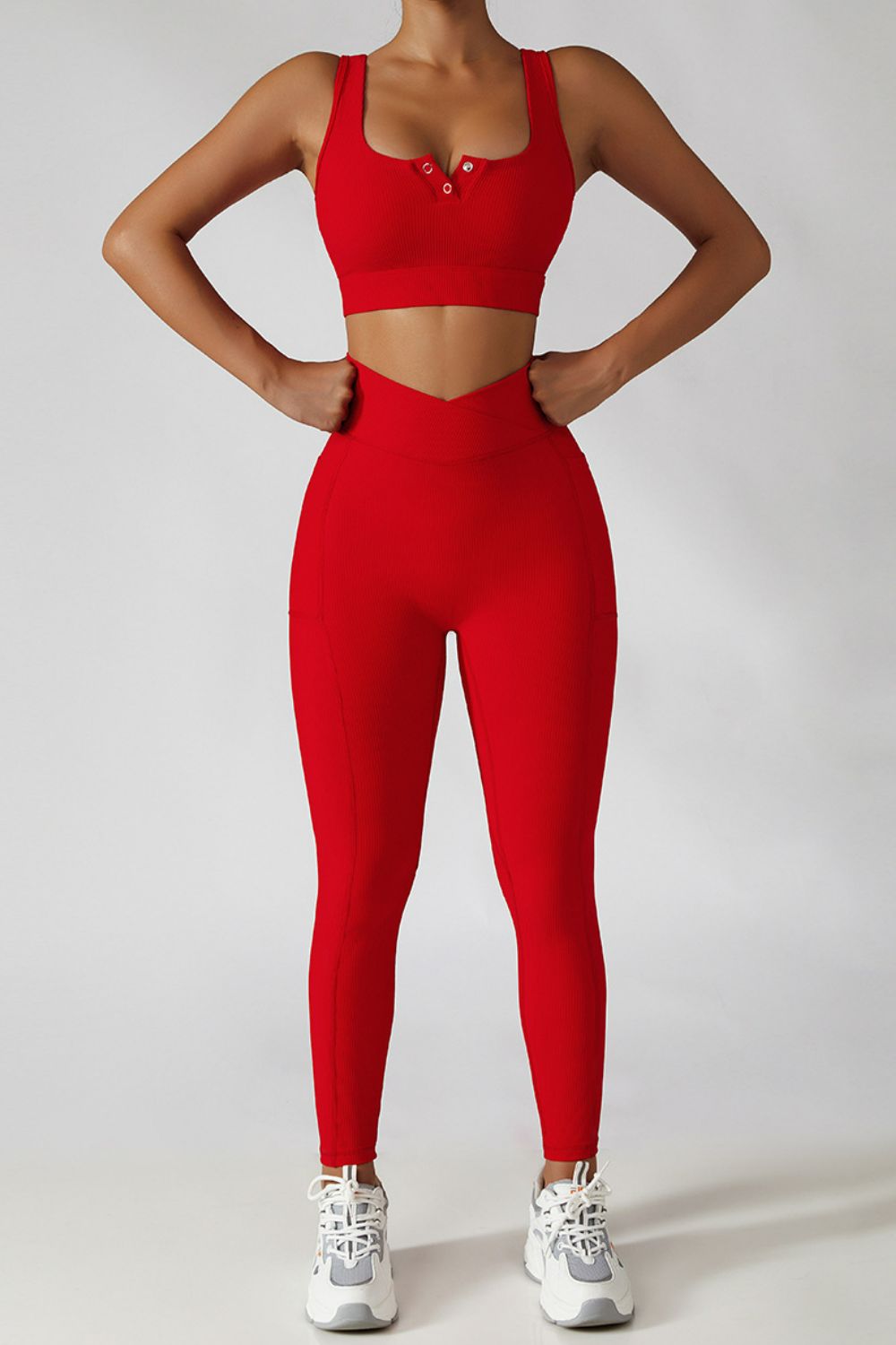 Crossover Waist Seamless Yoga Leggings