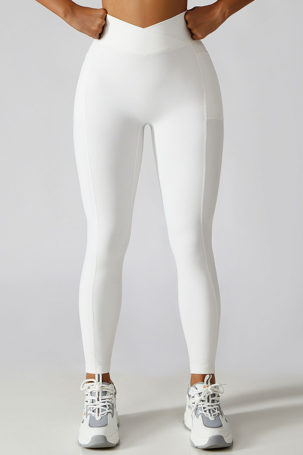 Crossover Waist Seamless Yoga Leggings
