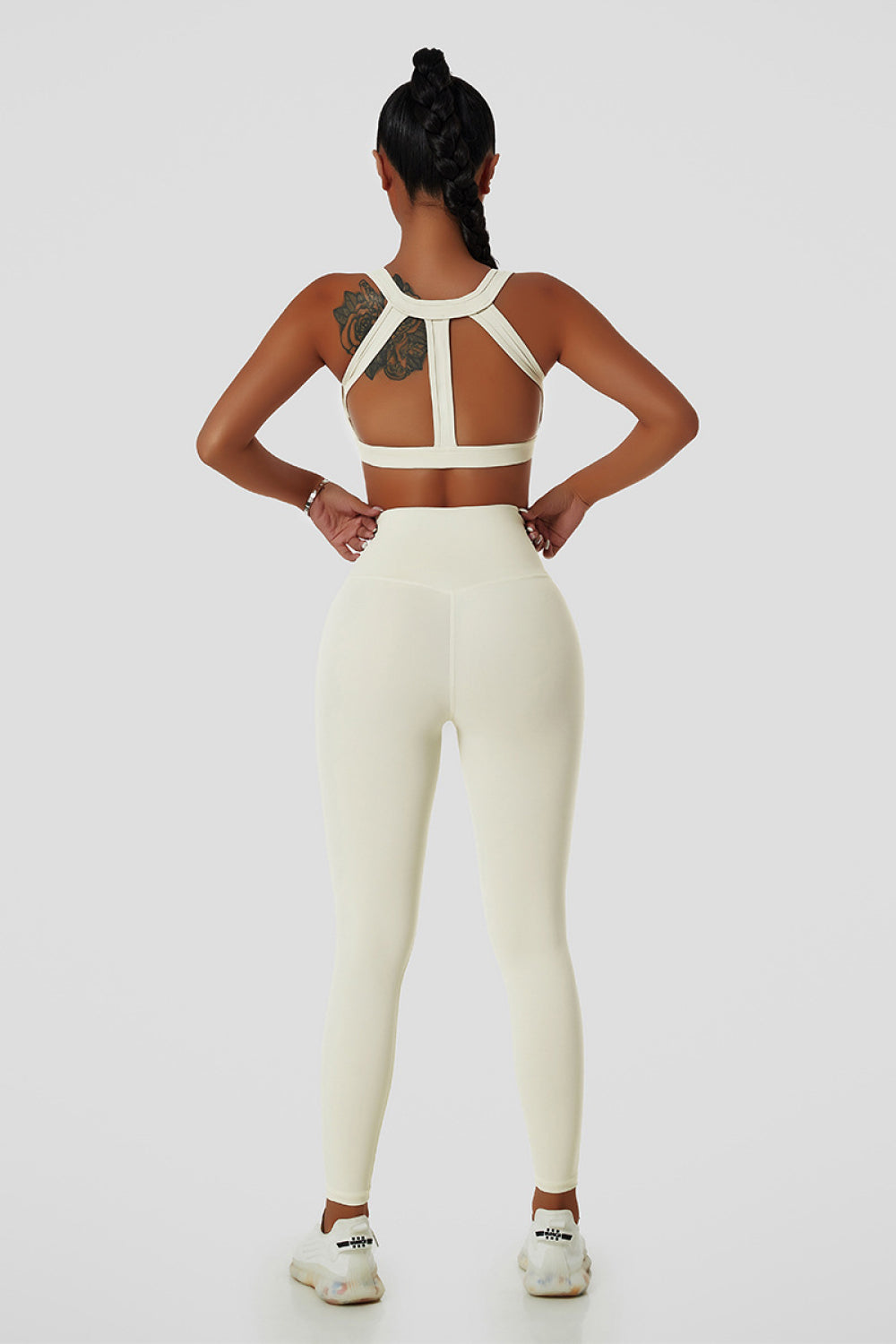 Cutout Open Back Sports Bra