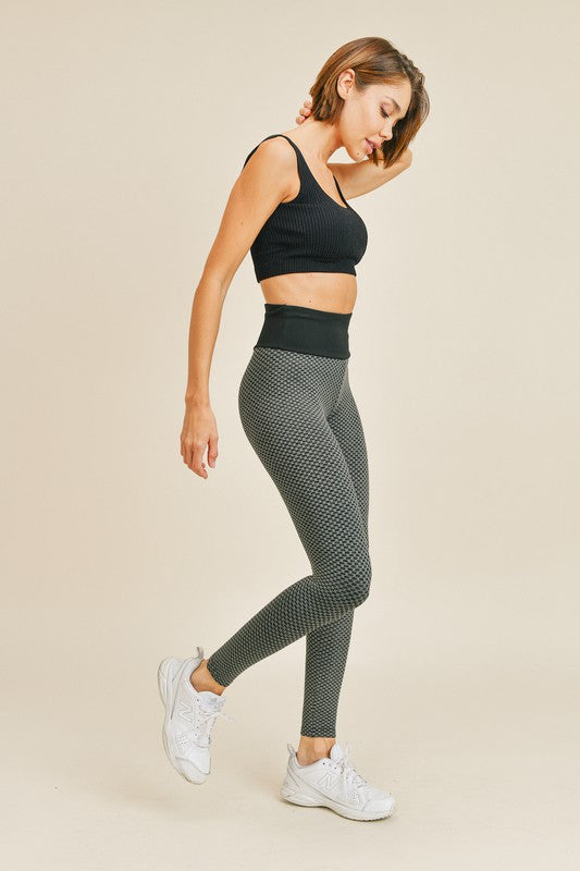 Kimberly C Textured Butt Lifting Active Leggings
