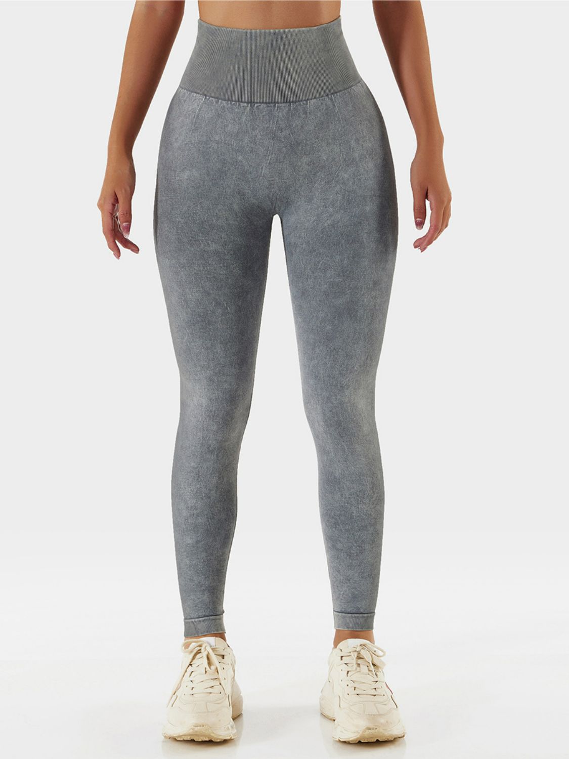 Acid Wash High Waist Sports Leggings