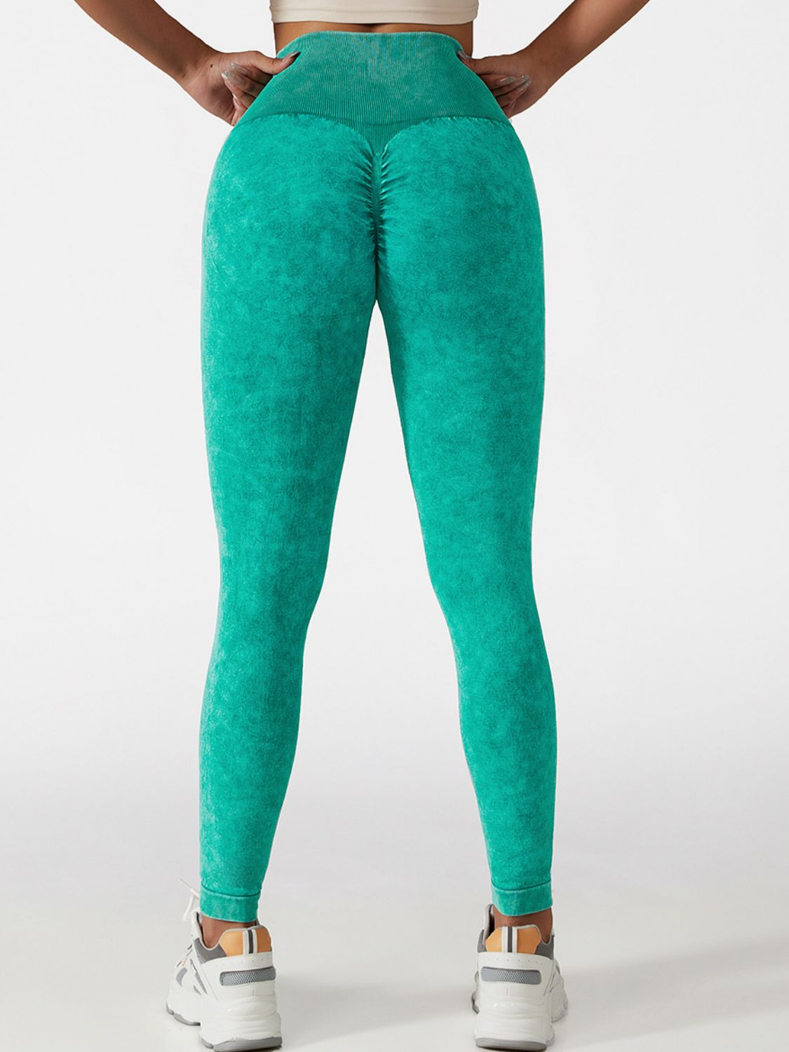 Acid Wash High Waist Sports Leggings
