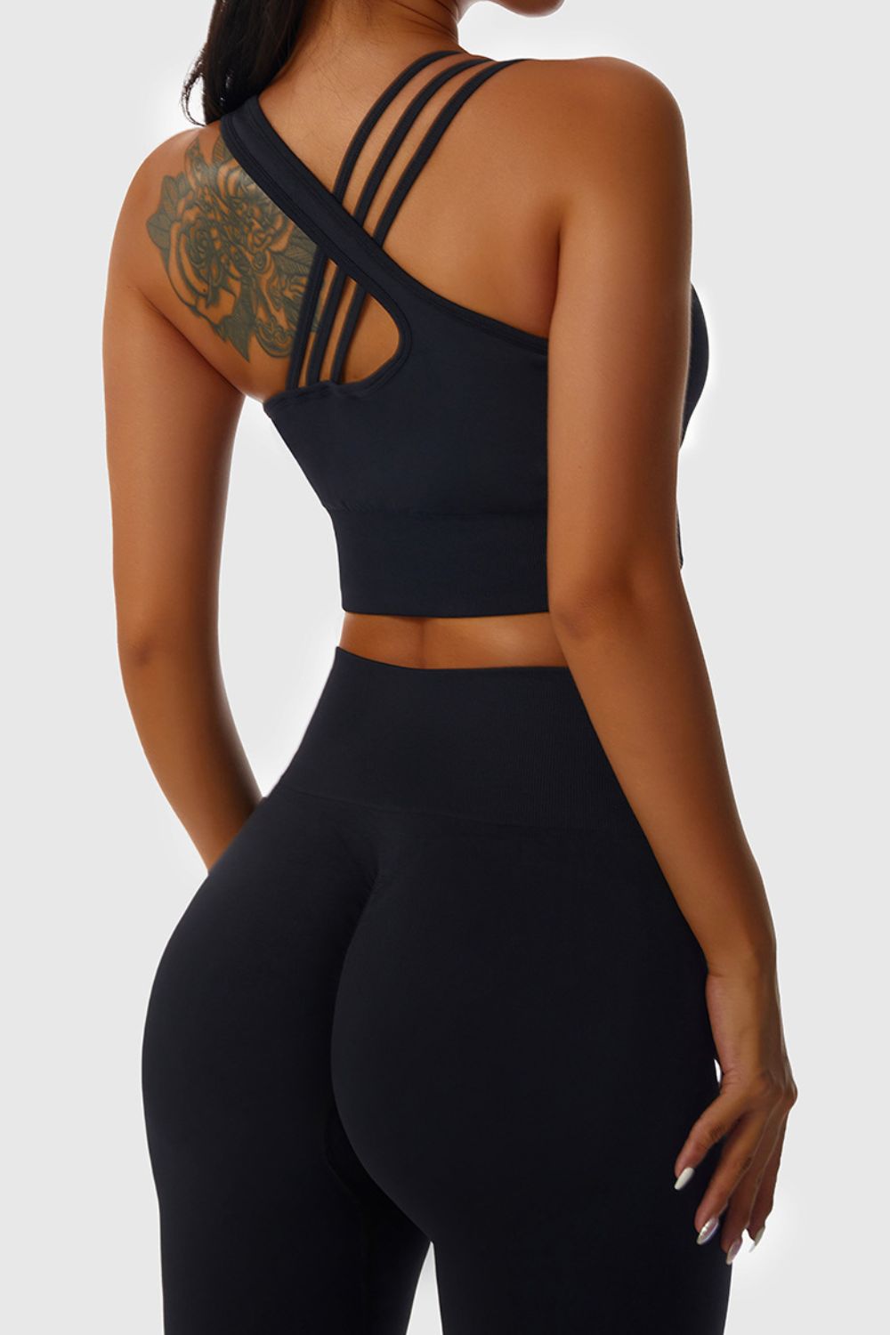 Breathable Sports Bra and Elastic Waistband Leggings Set