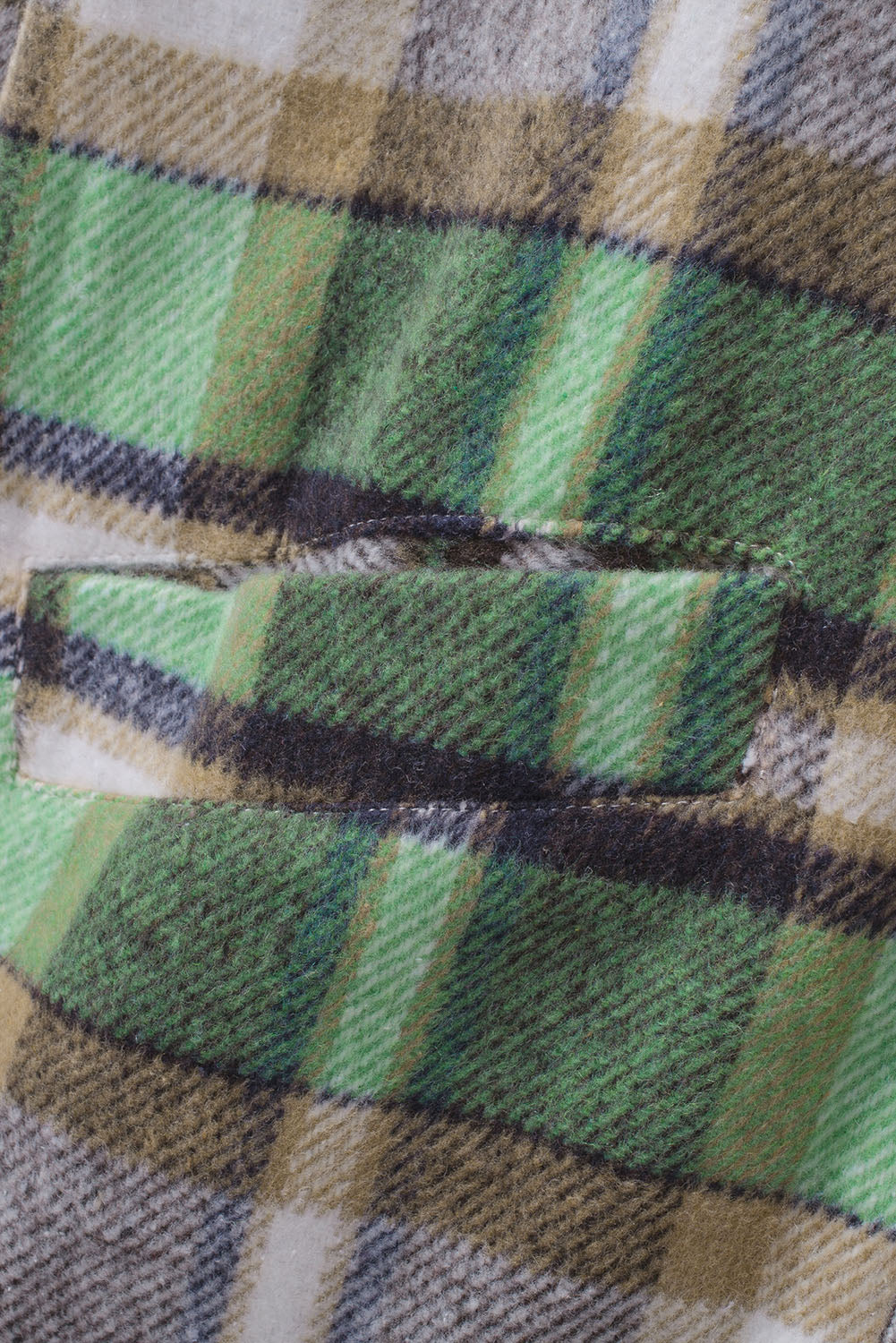 Plaid High-Low Shirt Jacket