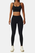 Double-Strap Sports Bra and Leggings Set