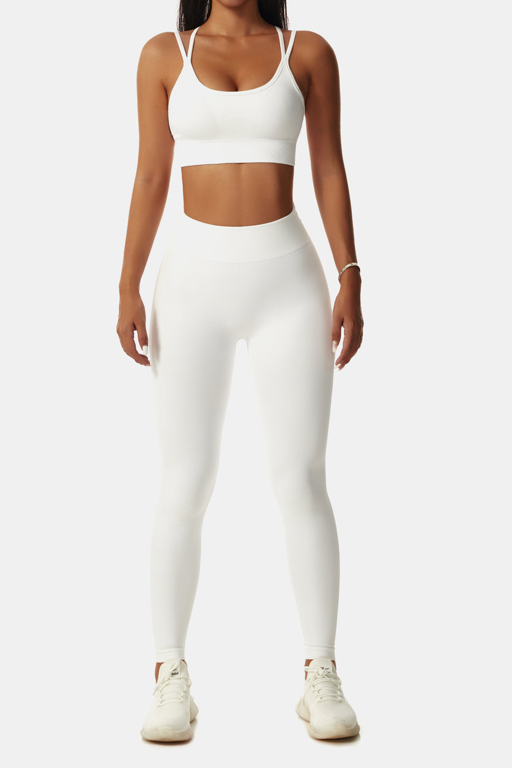 Double-Strap Sports Bra and Leggings Set