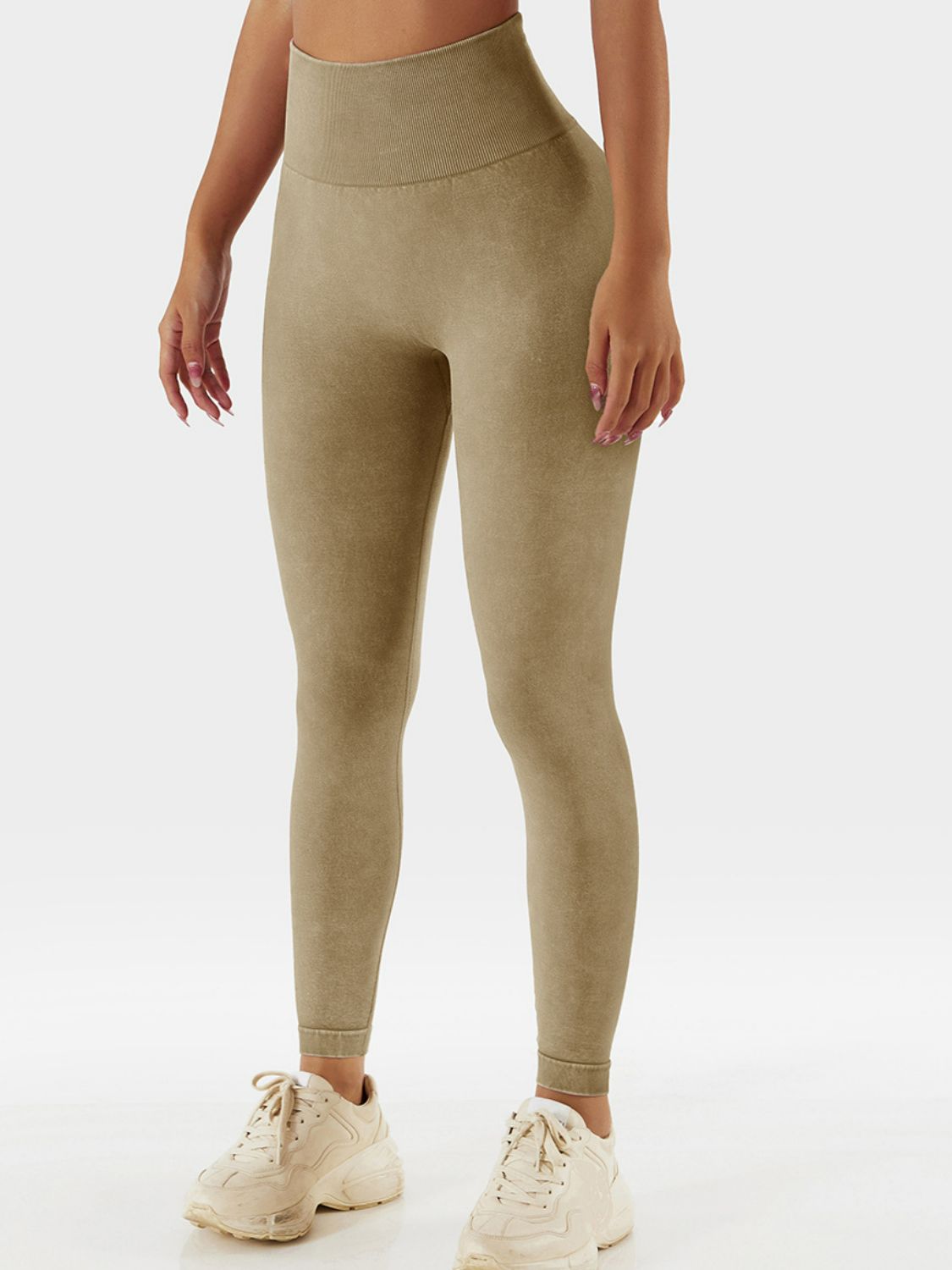 Acid Wash High Waist Sports Leggings