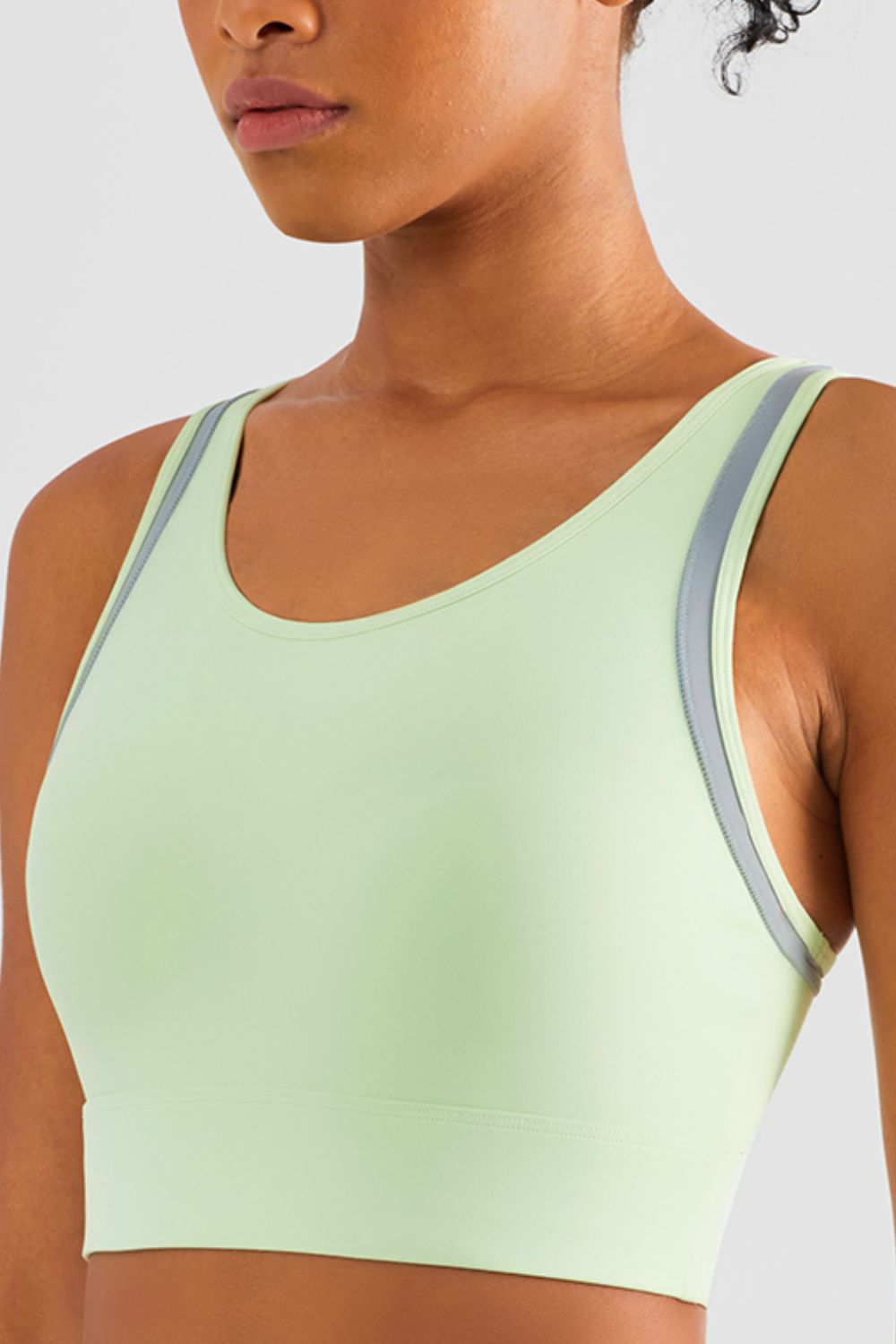 Contrast Detail Racerback Sports Bra