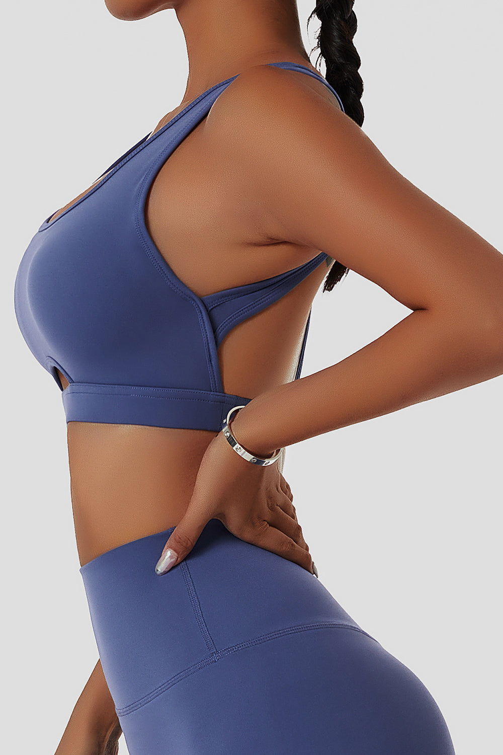 Cutout Open Back Sports Bra