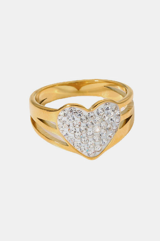 Heart Rhinestone Ring