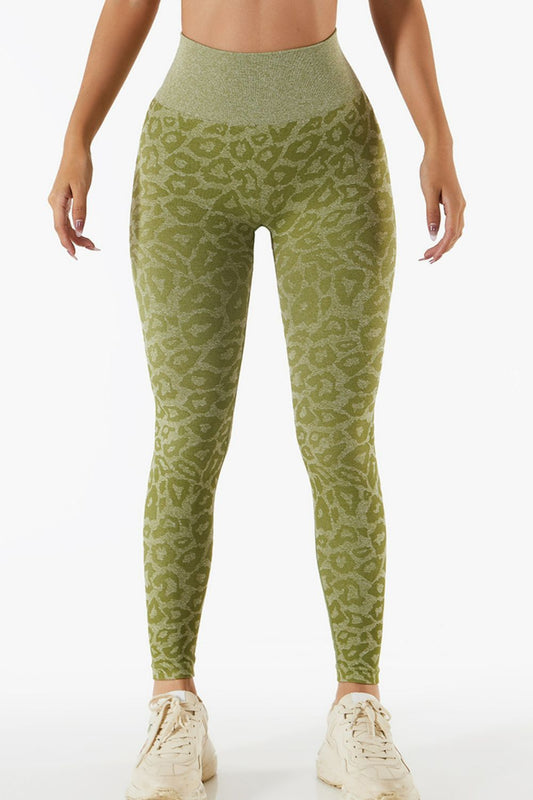 Animal Print Elastic Waistband Leggings
