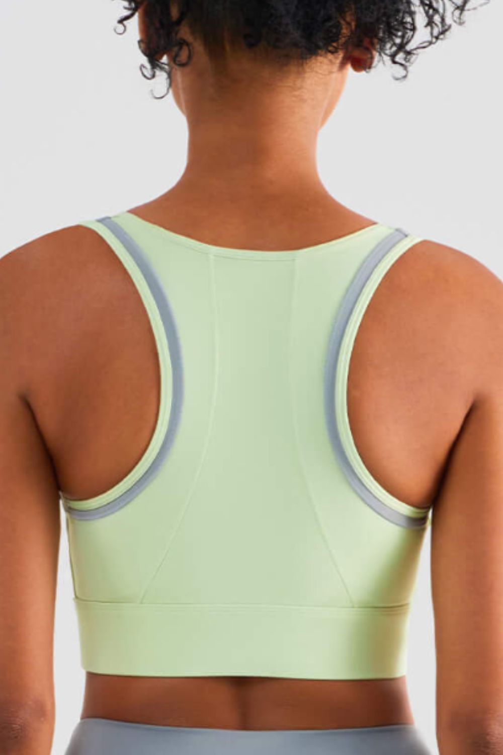 Contrast Detail Racerback Sports Bra