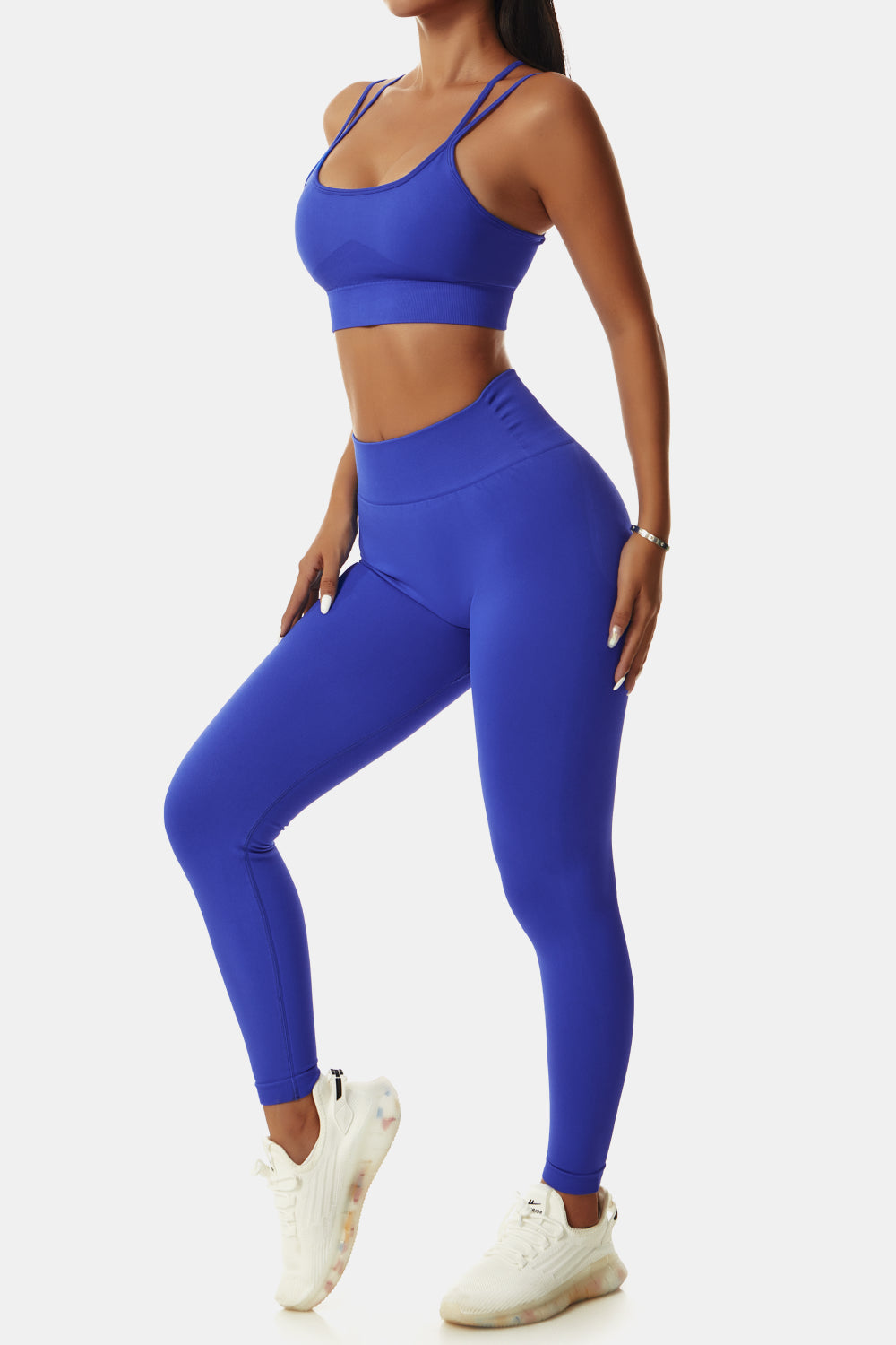 Double-Strap Sports Bra and Leggings Set