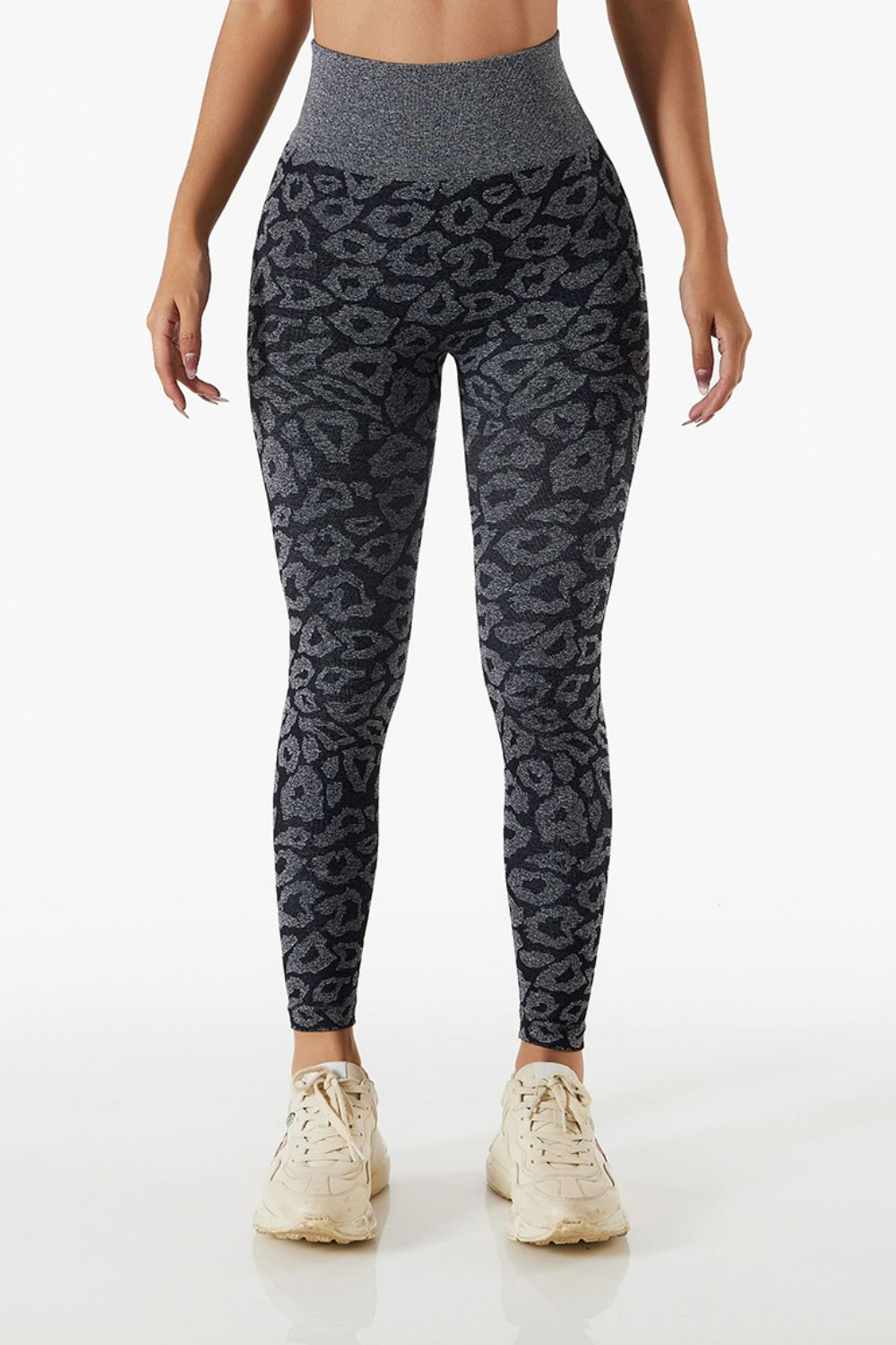Animal Print Elastic Waistband Leggings
