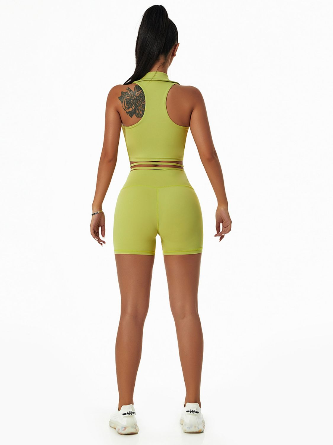 Drawstring Ruched Biker Shorts (Bottoms Only)