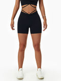 Drawstring Ruched Biker Shorts (Bottoms Only)